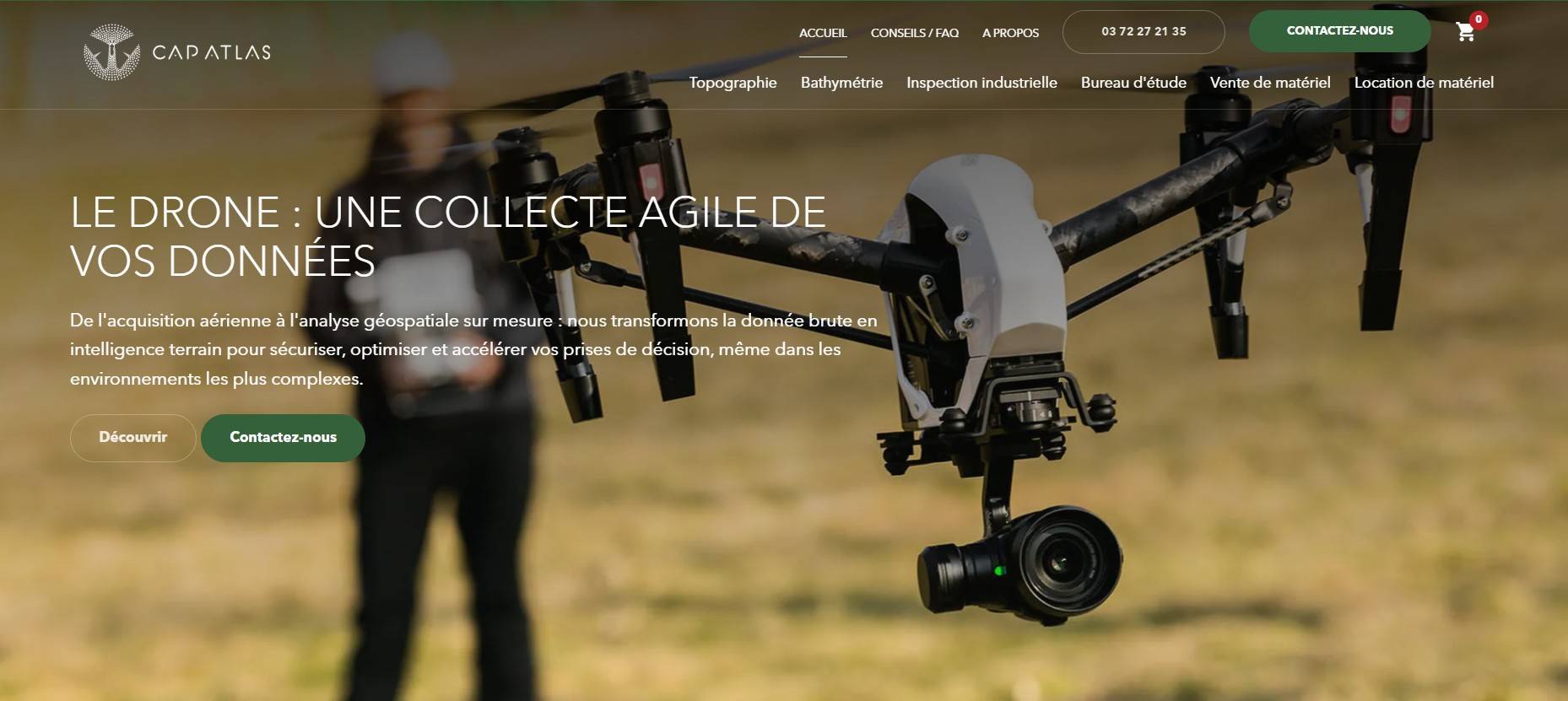 Entreprise spécialisée en relevés topographiques par drone pour mines et carrières avec traitement de données et fournitures d'images à Lille 59 dans les Hauts-de-France - Cap Atlas