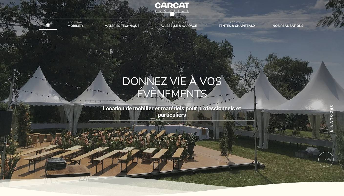 Location de mobilier événementiel à Lyon - Carcat Location