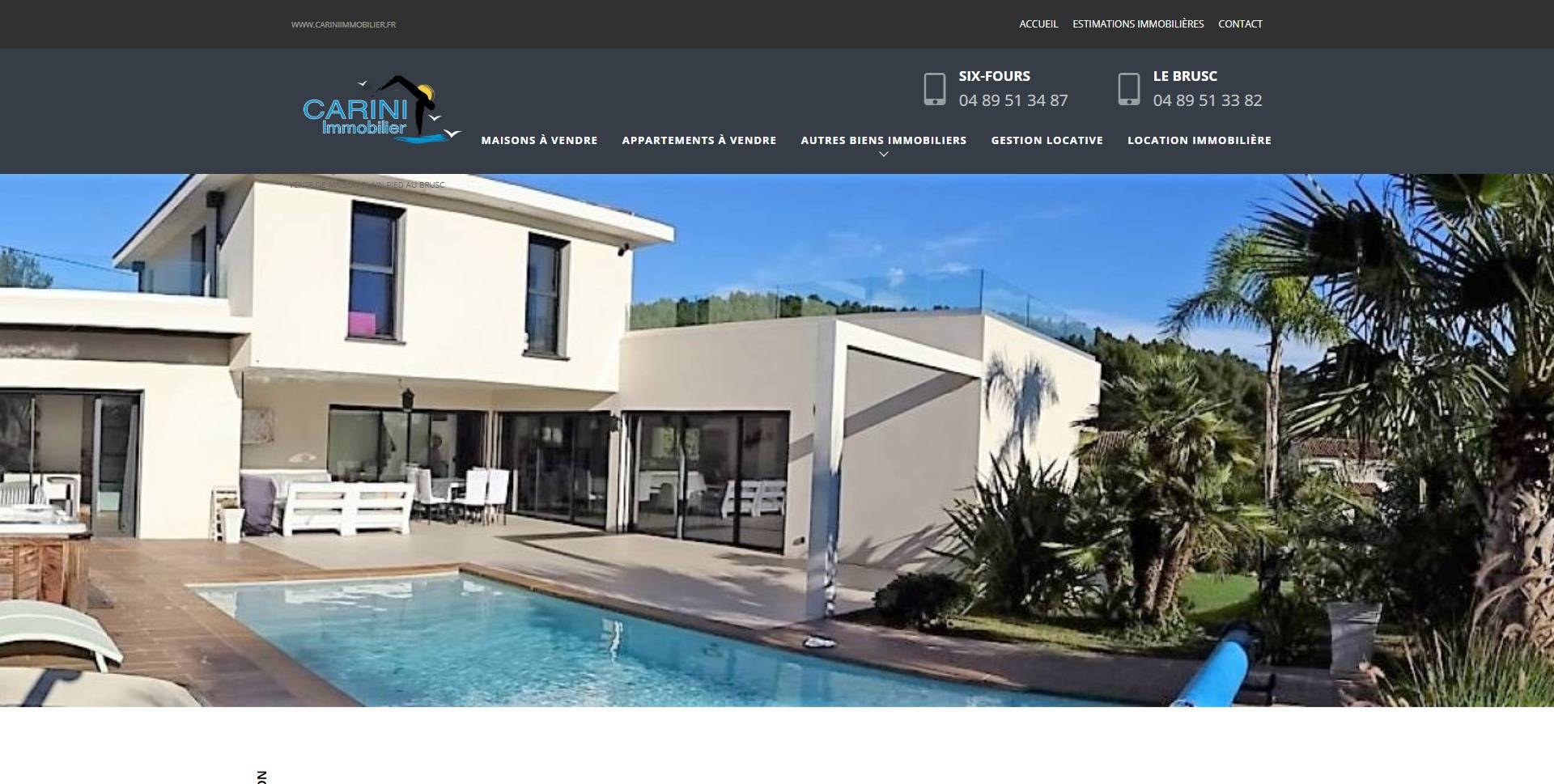 Vente de petite maison plain pied dans le Var à Six Fours les Plages