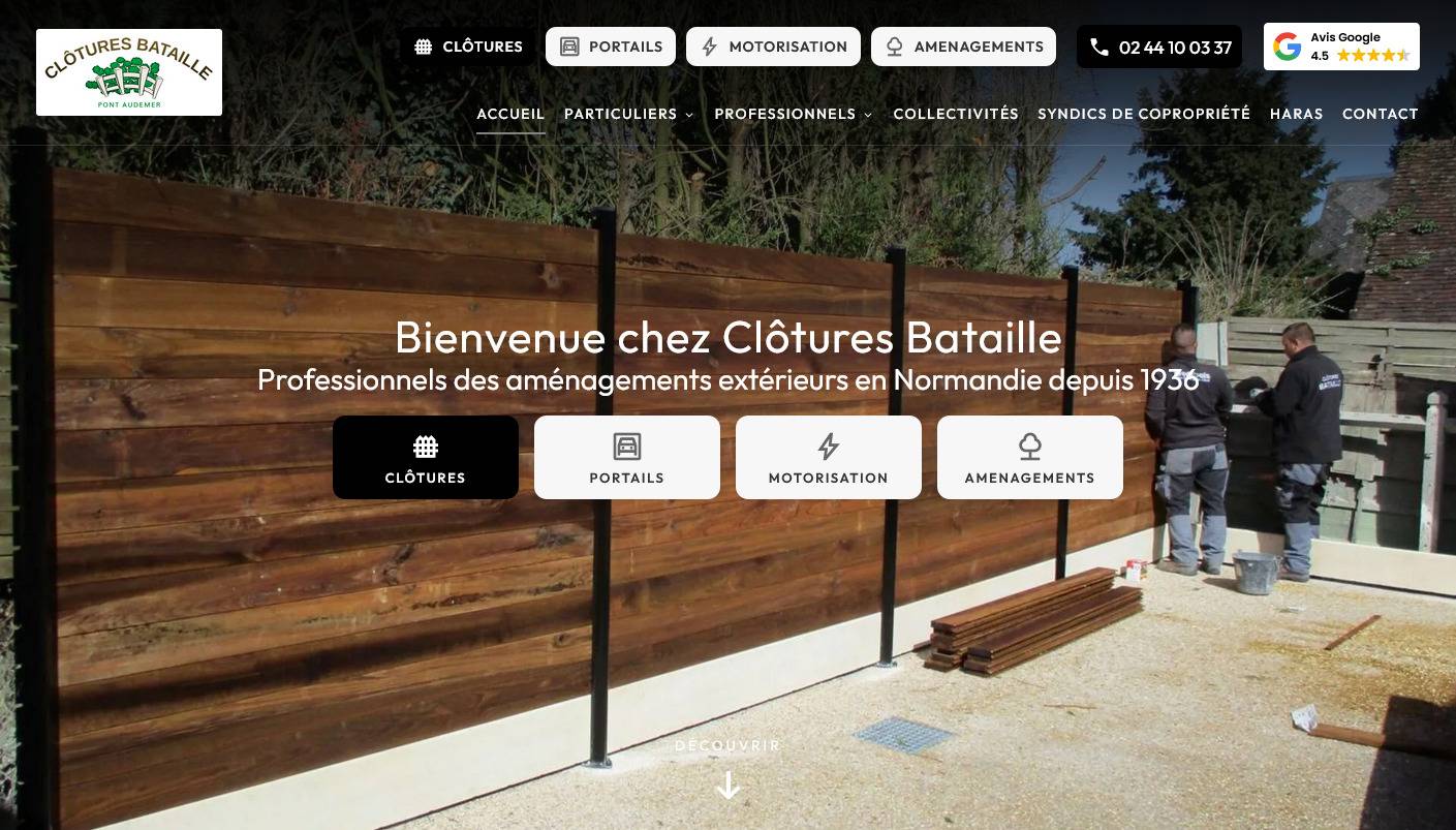 Vente, pose et réparation de clôtures à Pont-Audemer : Clôtures Bataille
