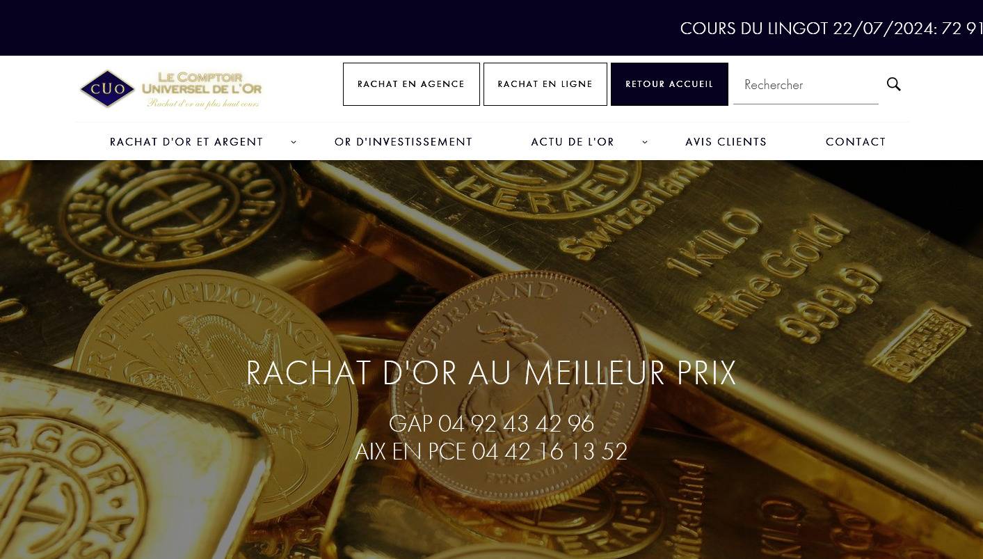 Où faire racheter son or dans les Hautes-Alpes ? - Comptoir Universel de l'Or