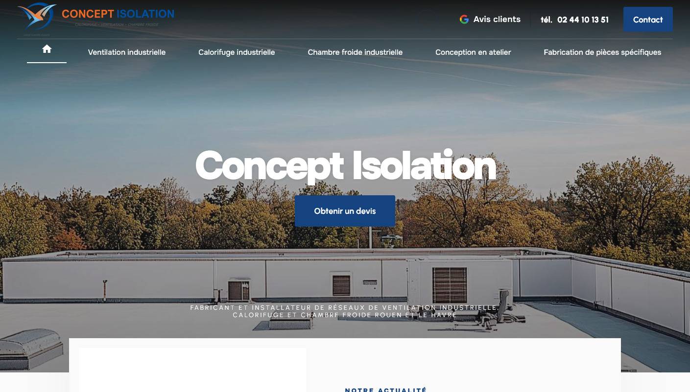 Faire installer un réseau de ventilation industrielle en Seine-Maritime avec Concept Isolation