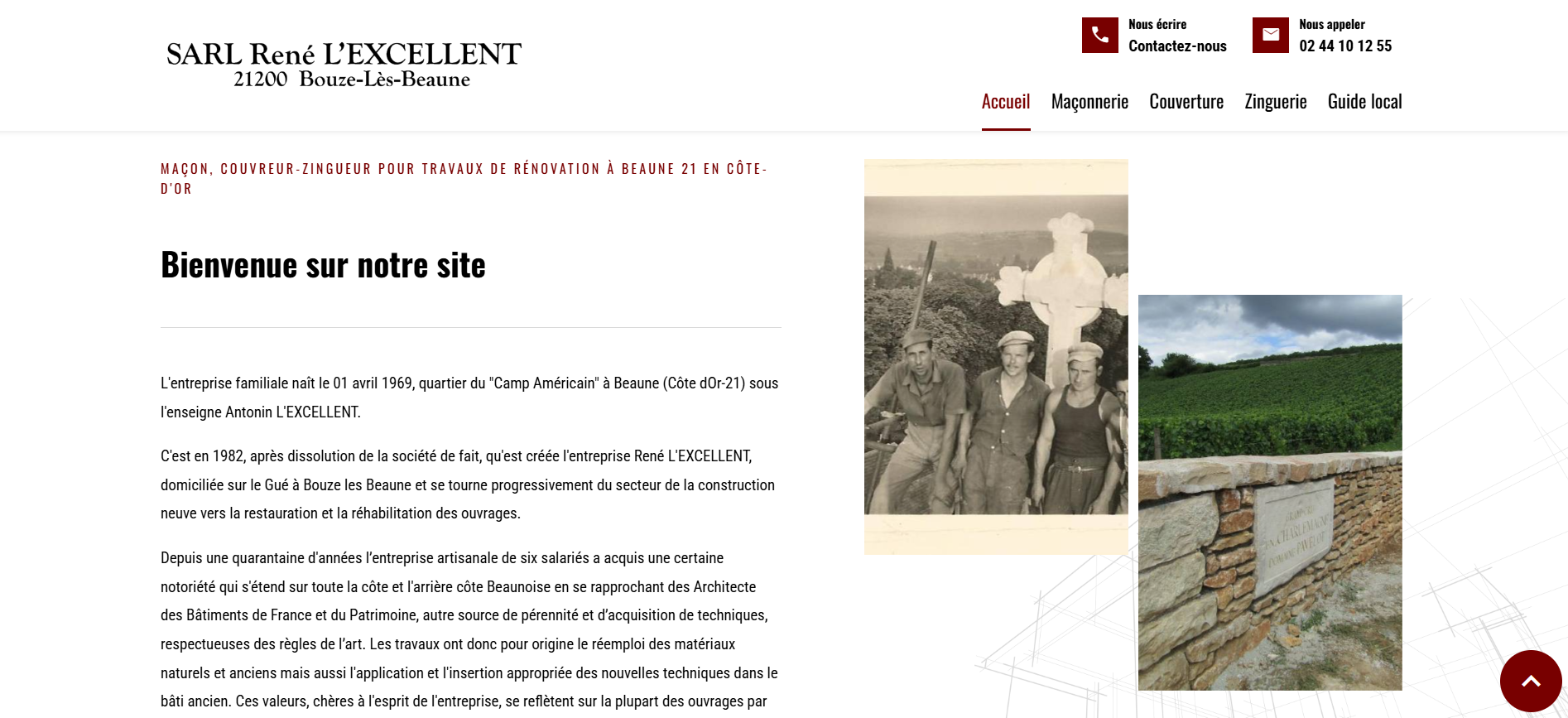 Maçon spécialisé en restauration de patrimoine à Beaune en Côte-d'Or - René L’Excellent