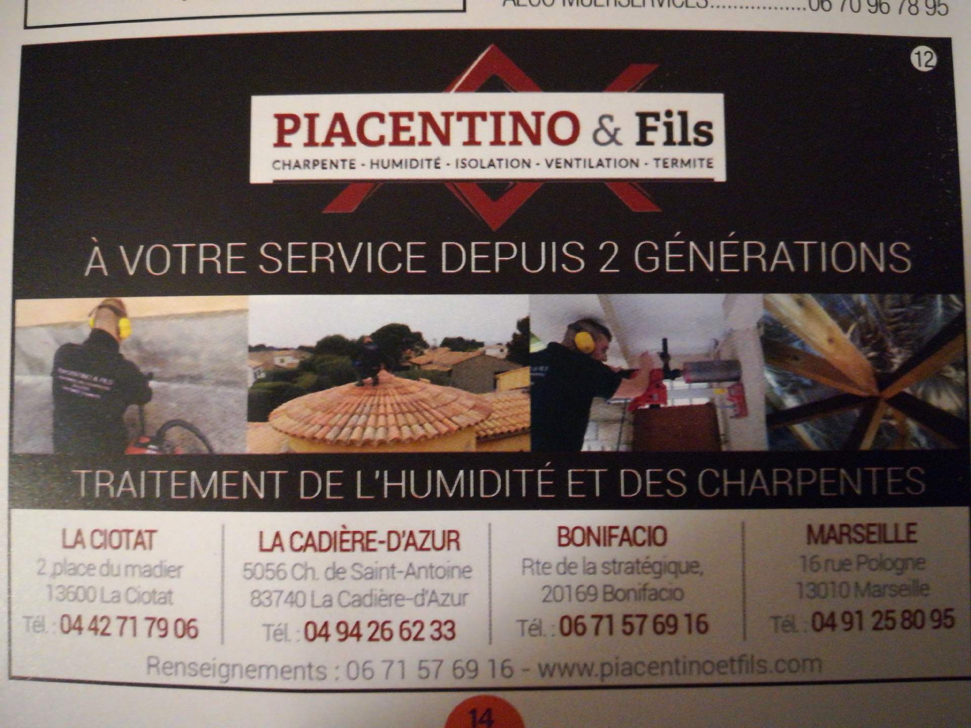 charpentier bois Saint-Cyr-sur-Mer Piacentino et fils
