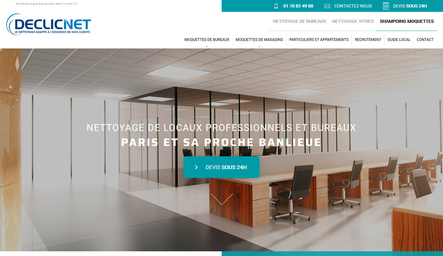 Faire nettoyer sa moquette par une entreprise spécialisée à Paris grâce à Declicnet