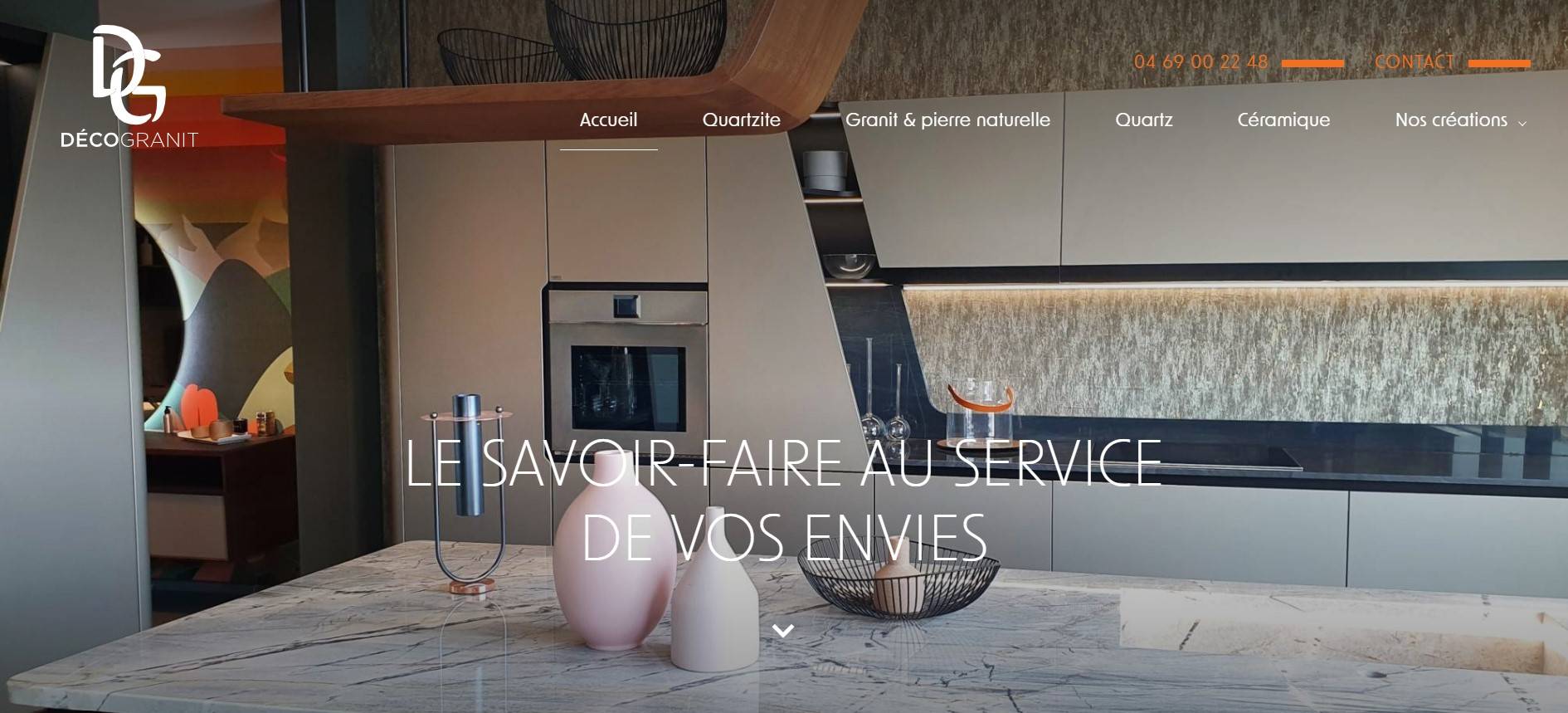 Marbrerie fabrication et pose de plan de travail cuisine sur mesure en granit Marseille