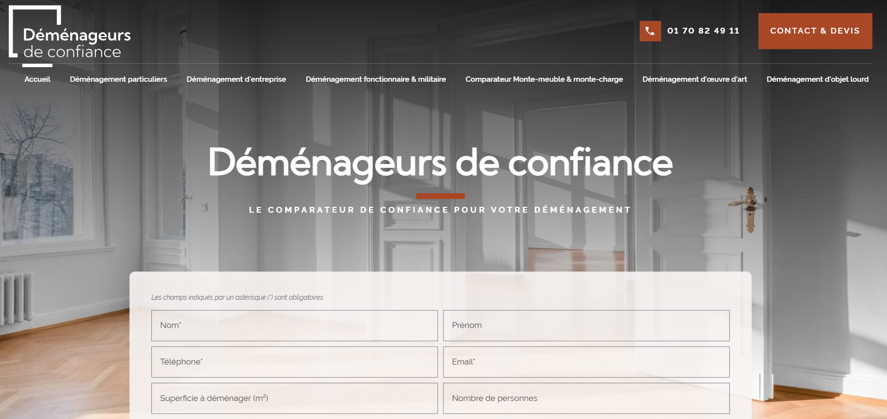 Comparateur de déménageurs professionnels pour obtenir plusieurs devis et économiser sur son déménagement à Paris 75 et l'Île-de-France - Déménageurs de Confiance