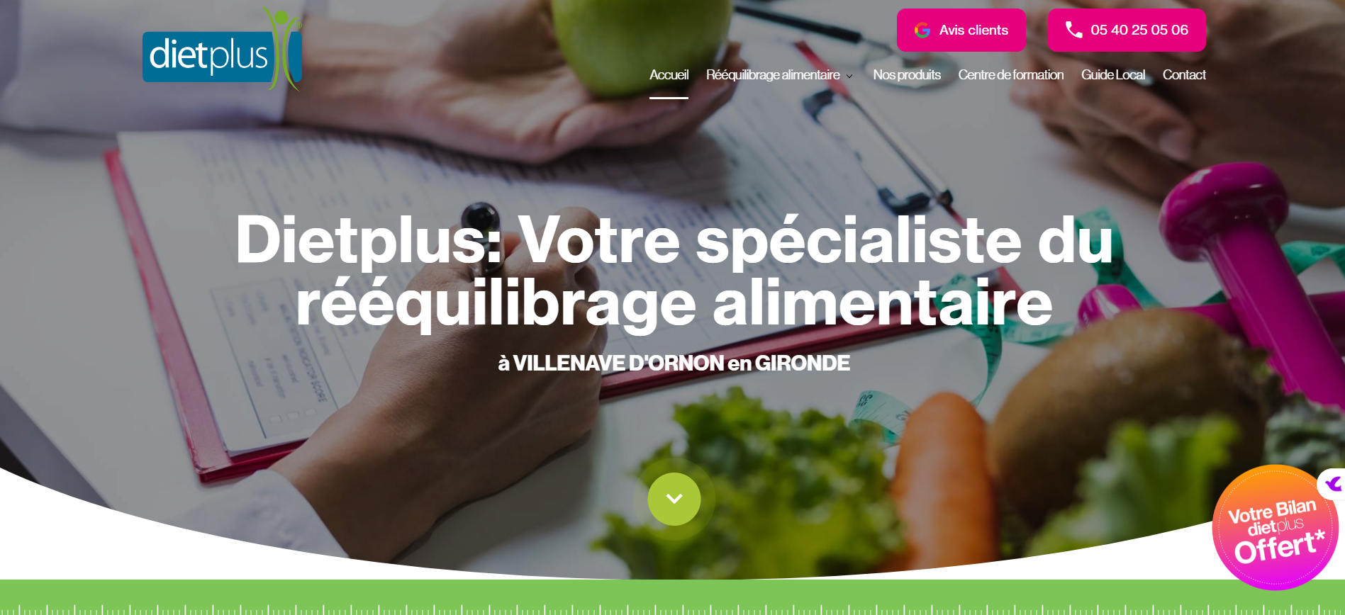 Trouver un coach en rééquilibrage alimentaire pour perte de poids durable à Villenave d'Ornon 33140 : Centre Dietplus
