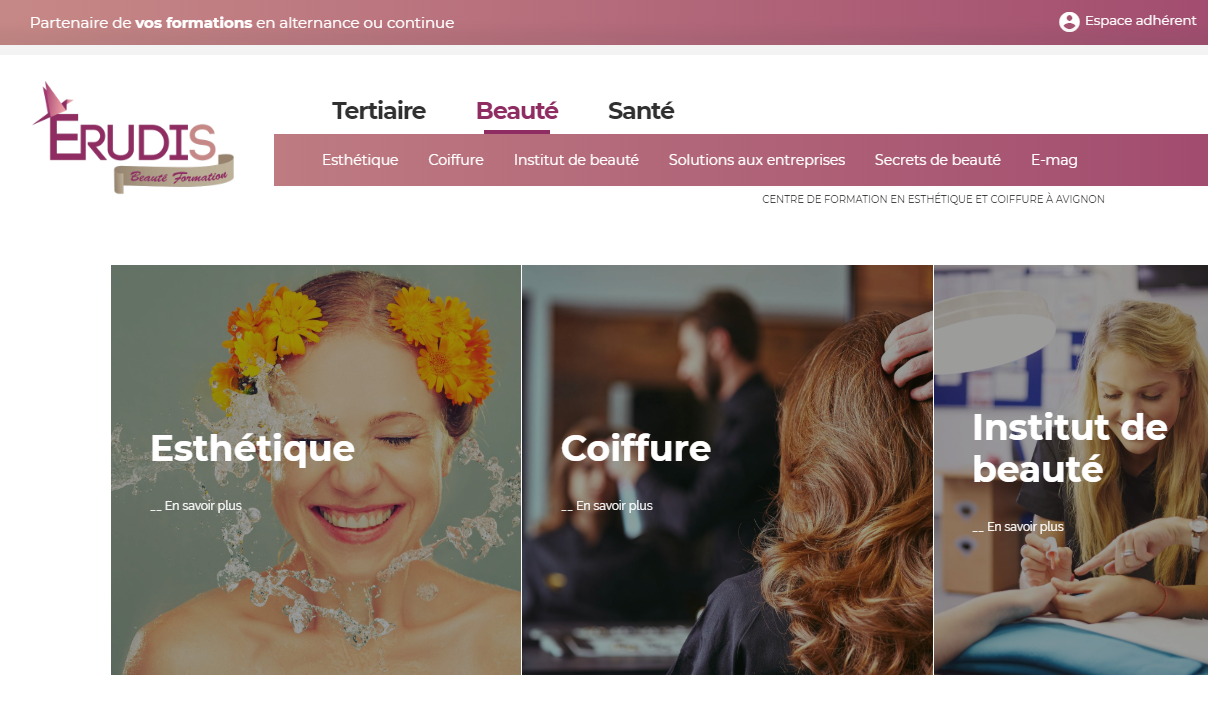 Quel centre pour une formation en esthétique et coiffure à Avignon ? - Erudis Beauté