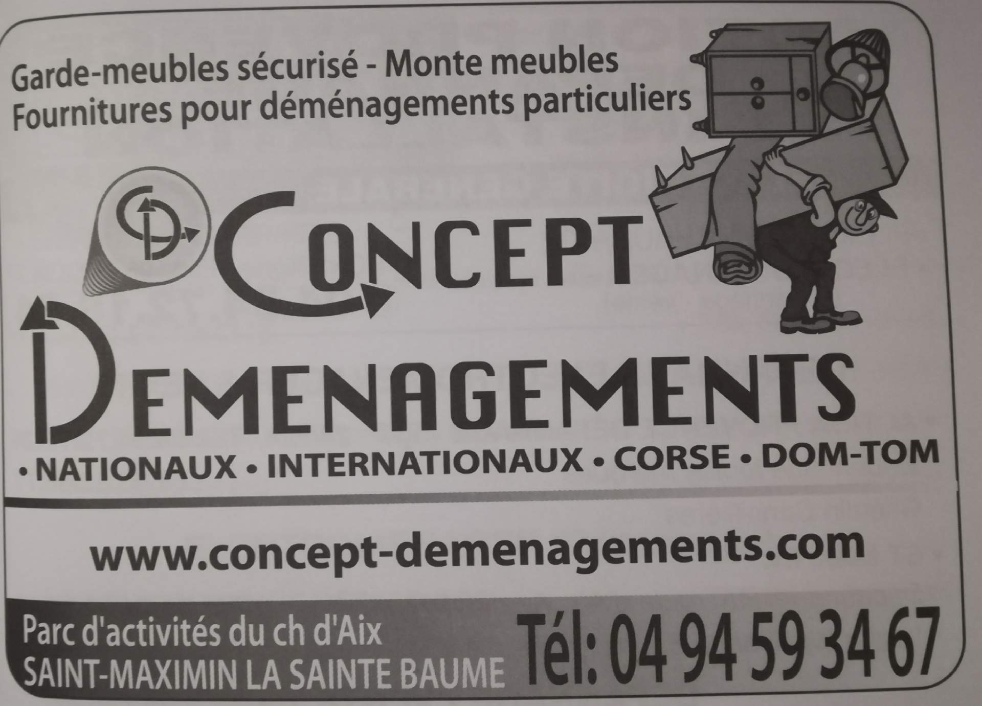Entreprise spécialisée dans le déménagement de particulier Saint-maximin-la-sainte-baume Concept déménagements
