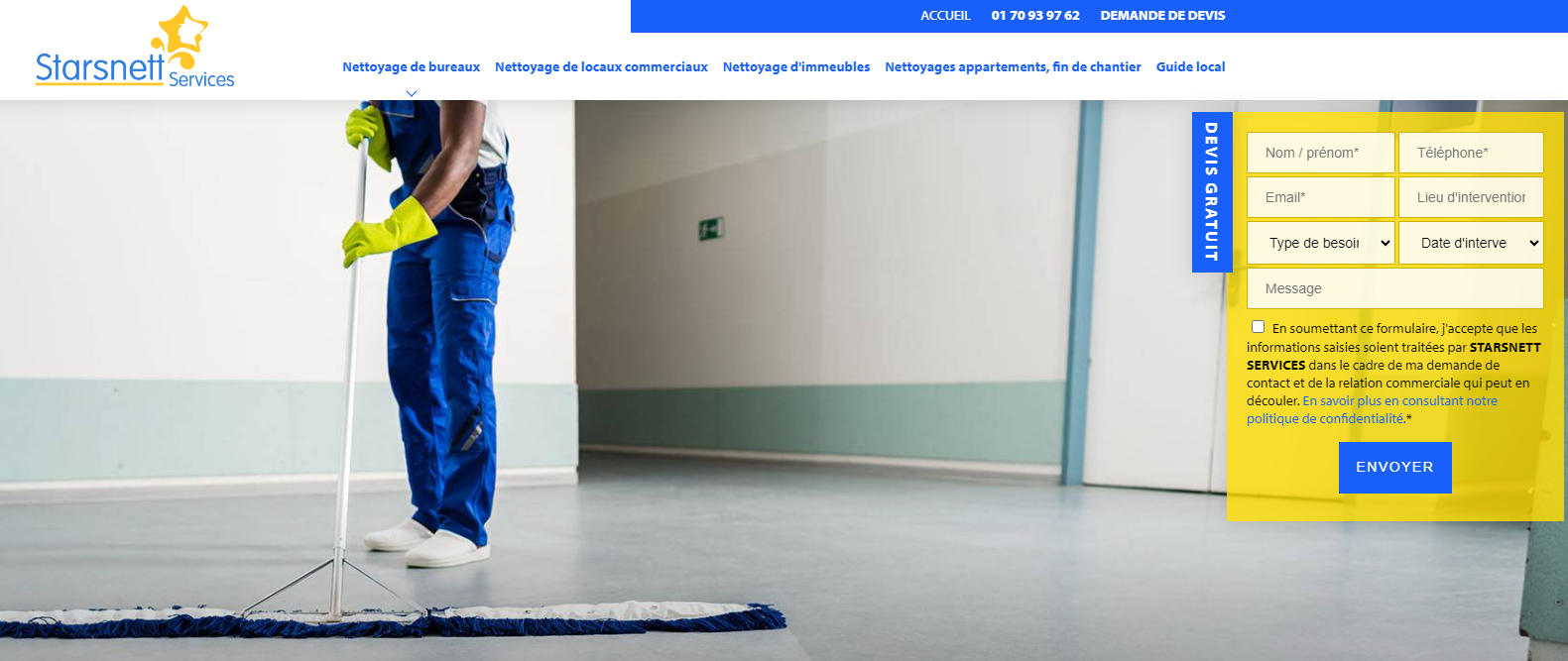 Qui contacter pour nettoyer les bureaux d'une entreprise à Paris ? - Starsnett Services