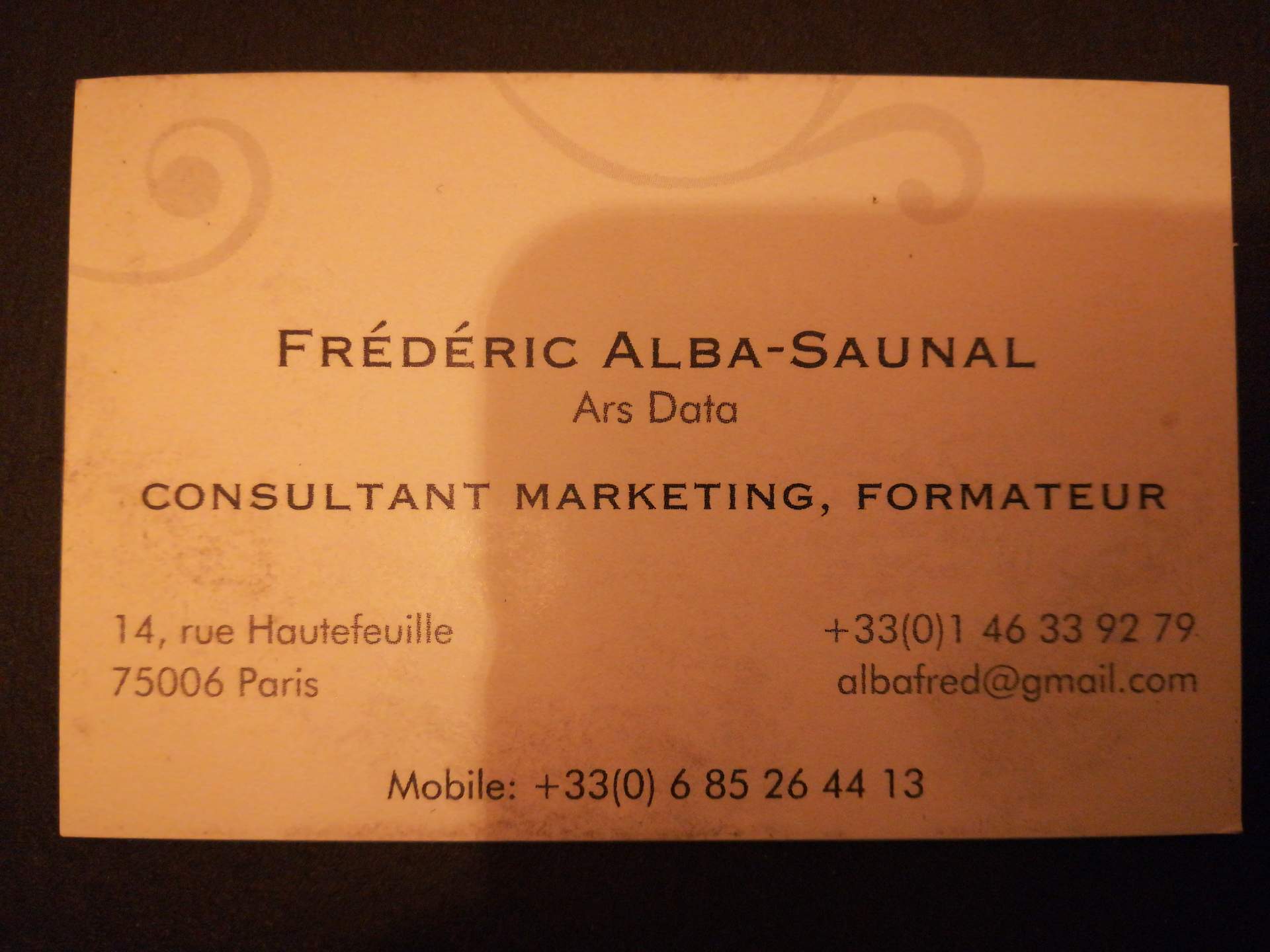 consultant marketing Paris Ars DATA