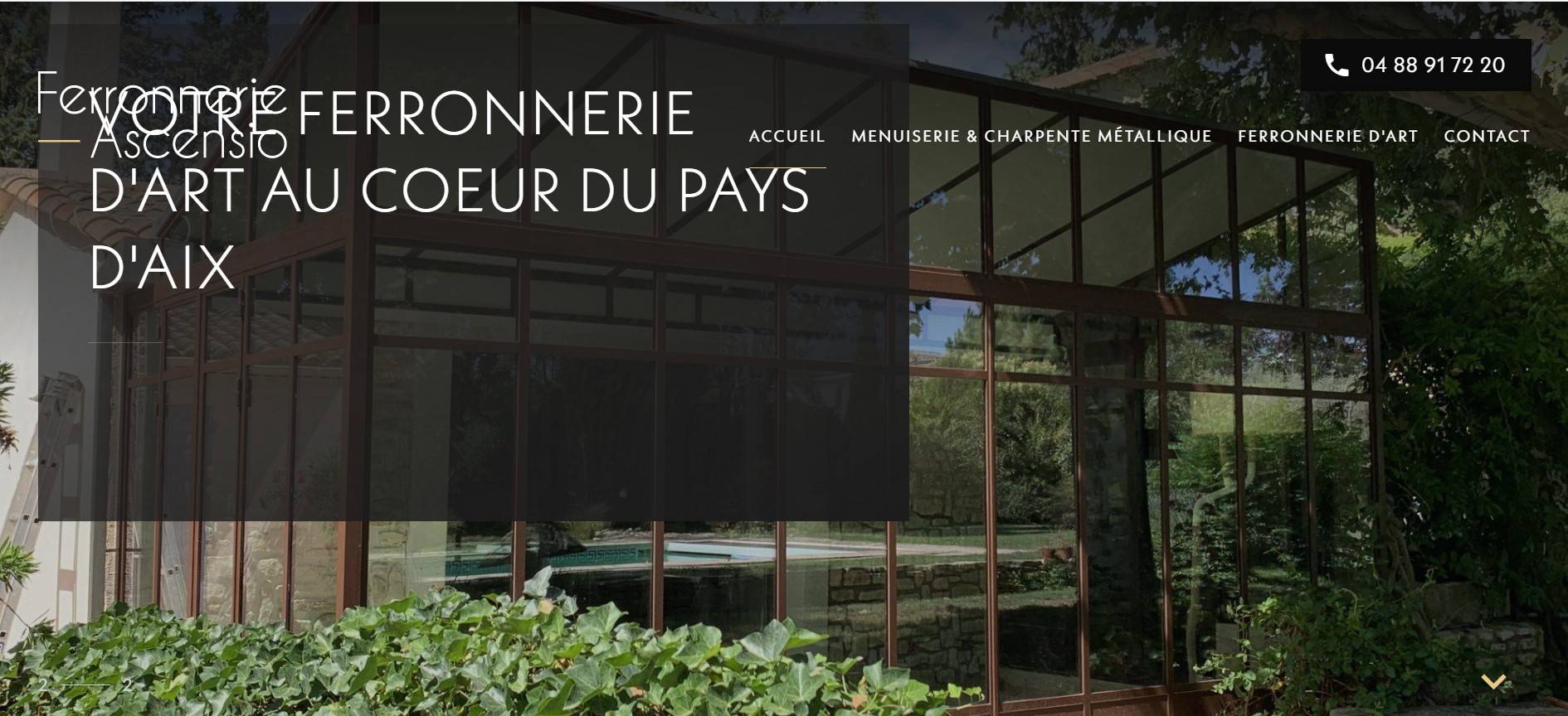 Création sur mesure de portail en fer forgé à Aix-en-Provence - Ferronnerie Ascensio