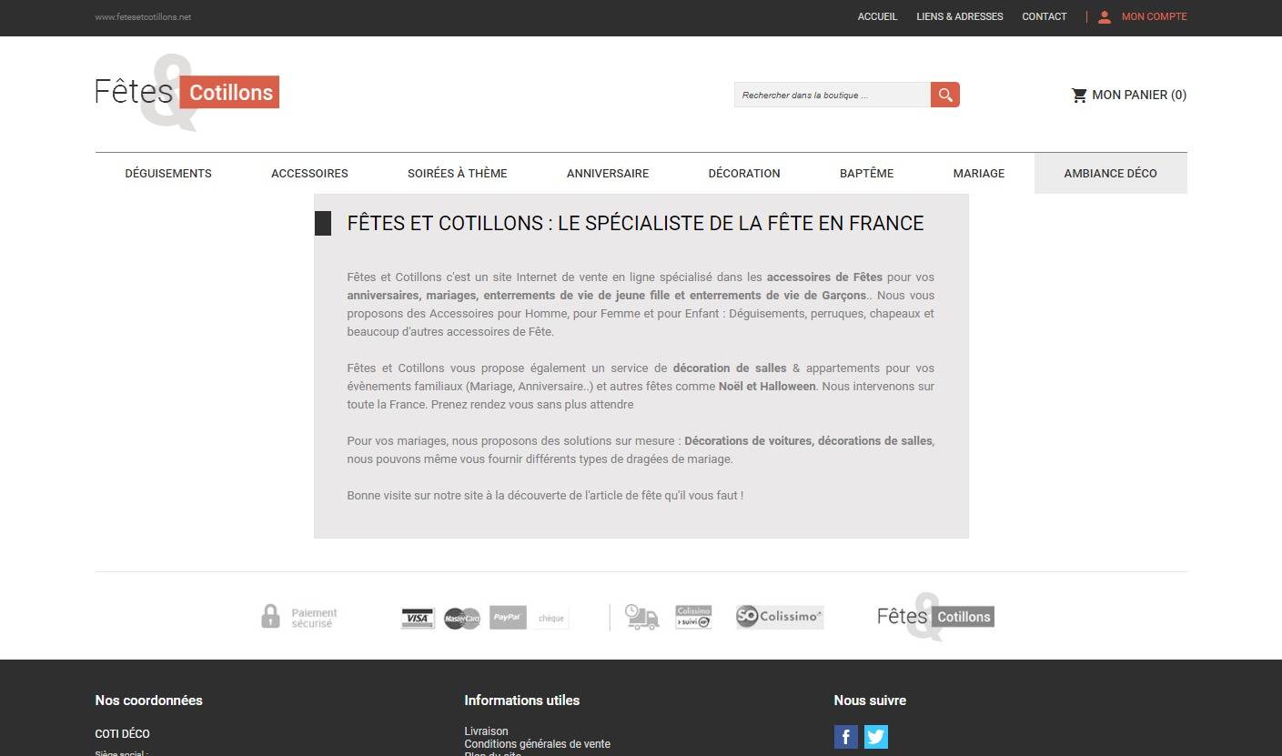 Boutique de déguisements et articles de fête