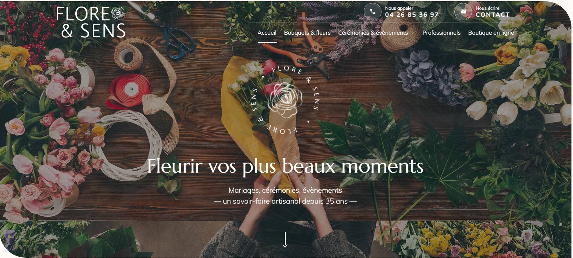 Fleuriste pour réalisation de composition florales pour un mariage à Marseille - Flore & Sens