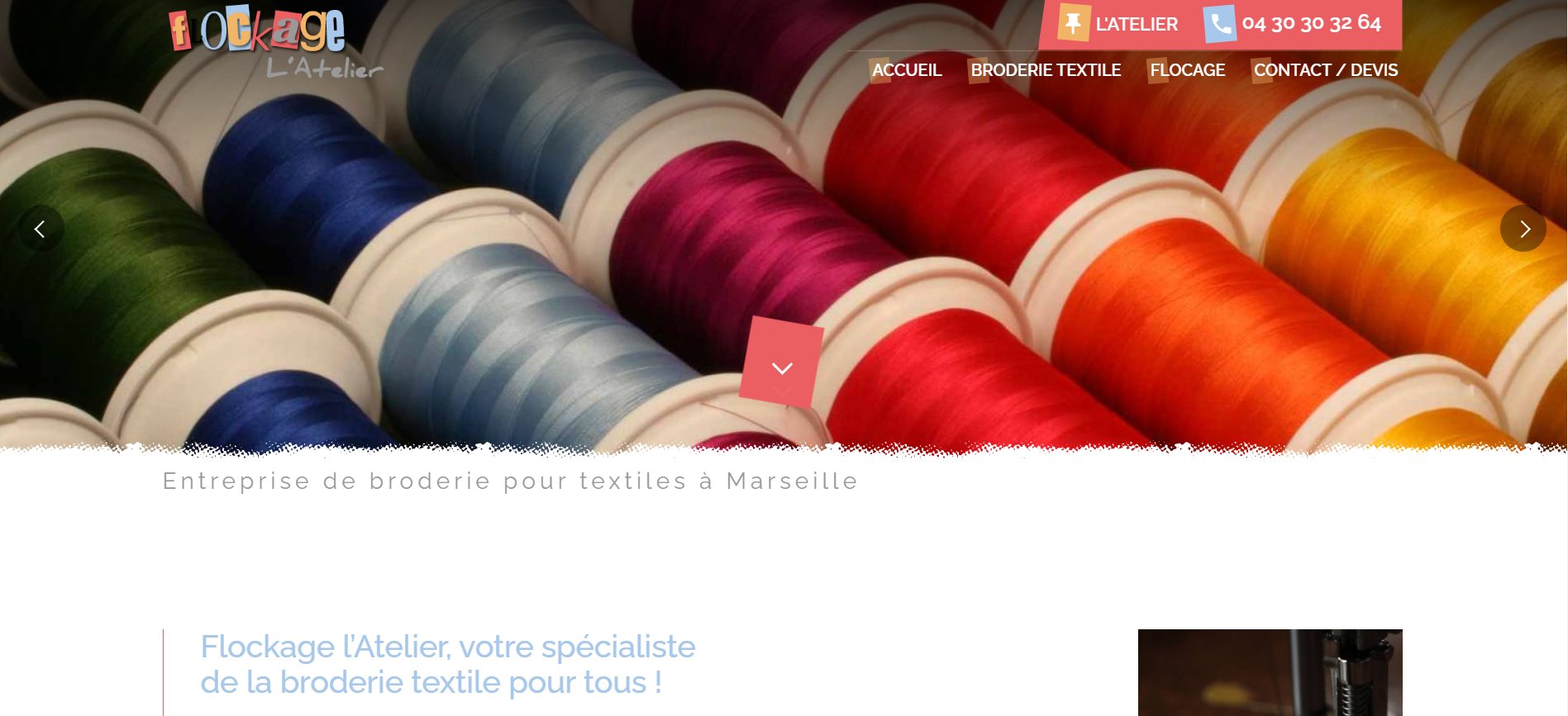 Atelier de broderie sur textile à Marseille - Flockage l'Atelier