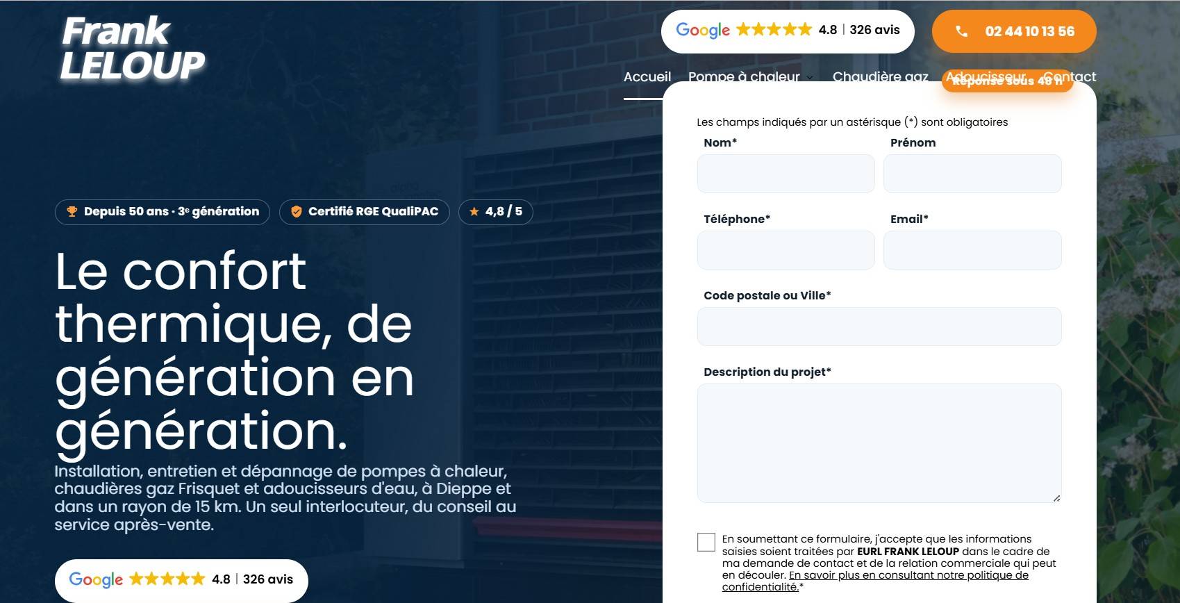 Quel artisan pour changer sa chaudière à Dieppe ? - Frank Leloup