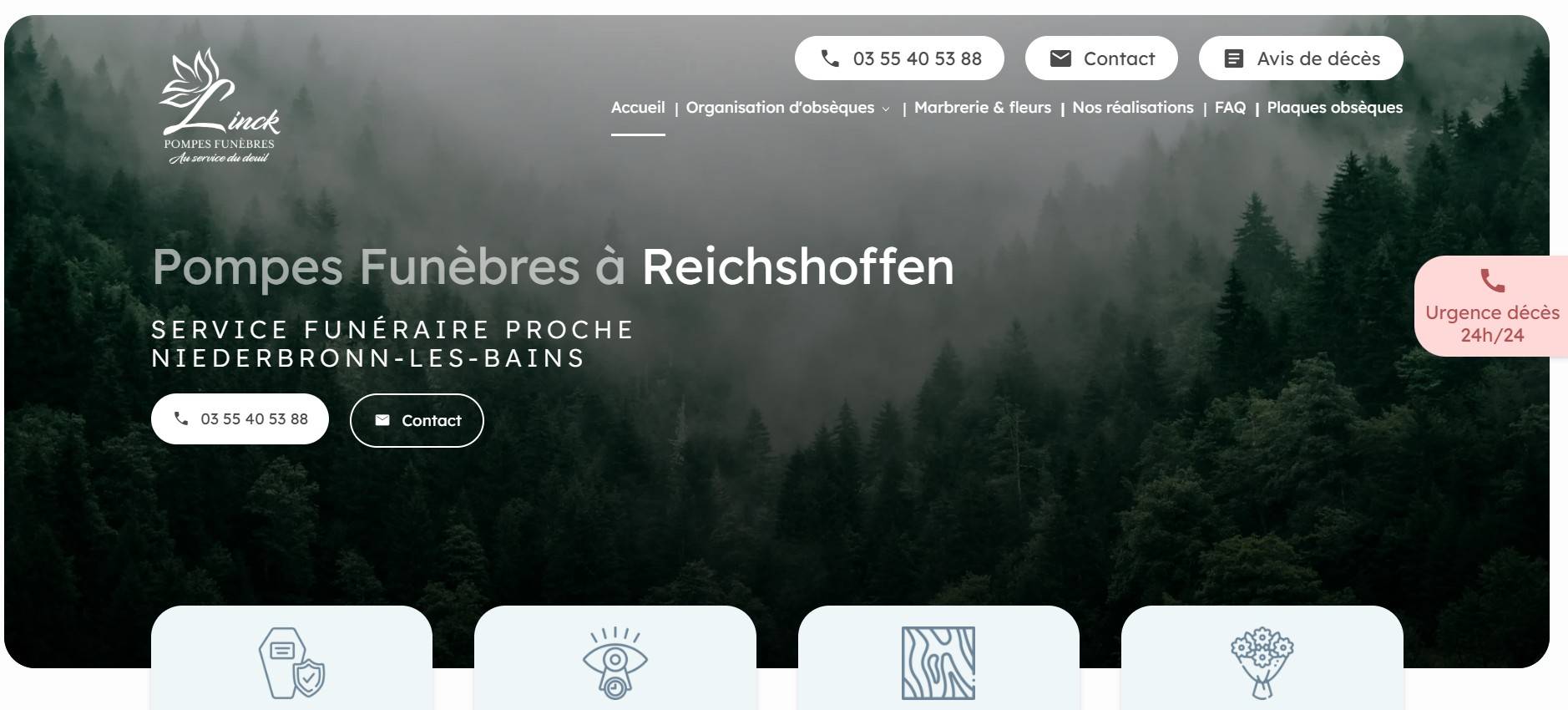 Organisation d'incinération de défunt avec cérémonie à Haguenau en Alsace - Les Pompes Funèbres Linck