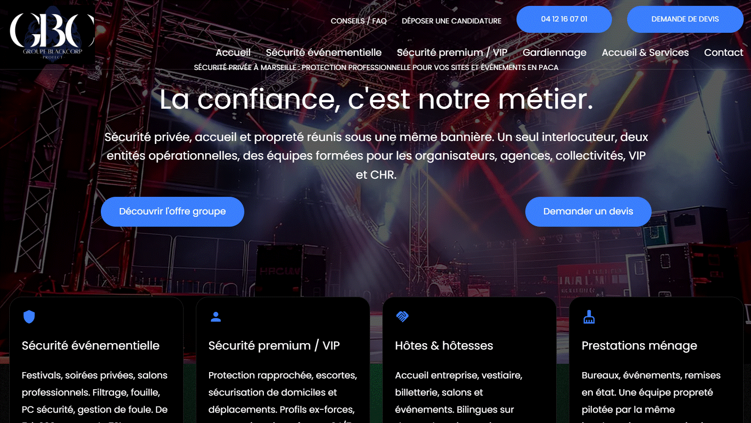  Société de sécurité événementielle pour festival musique en plein air à Marseille - Groupe Blackcorp 