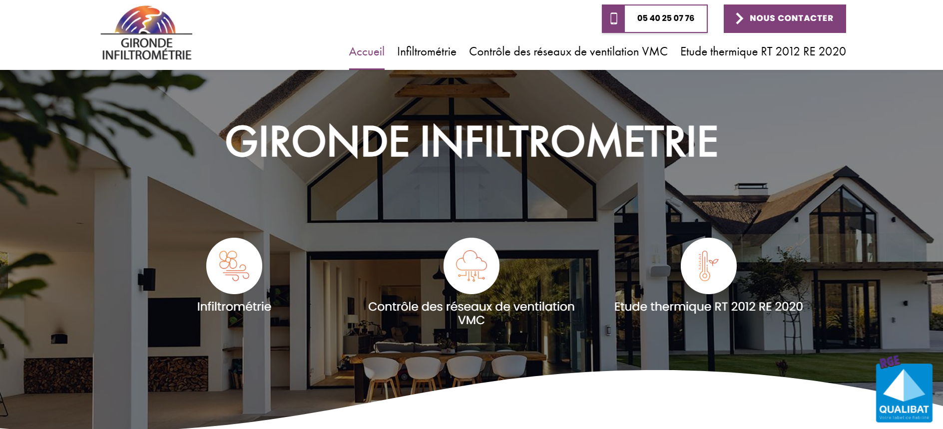 Entreprise pour faire des tests de perméabilité à l'air sur construction neuve avec attestation de fin de travaux à Bordeaux - Gironde Infiltrométrie 