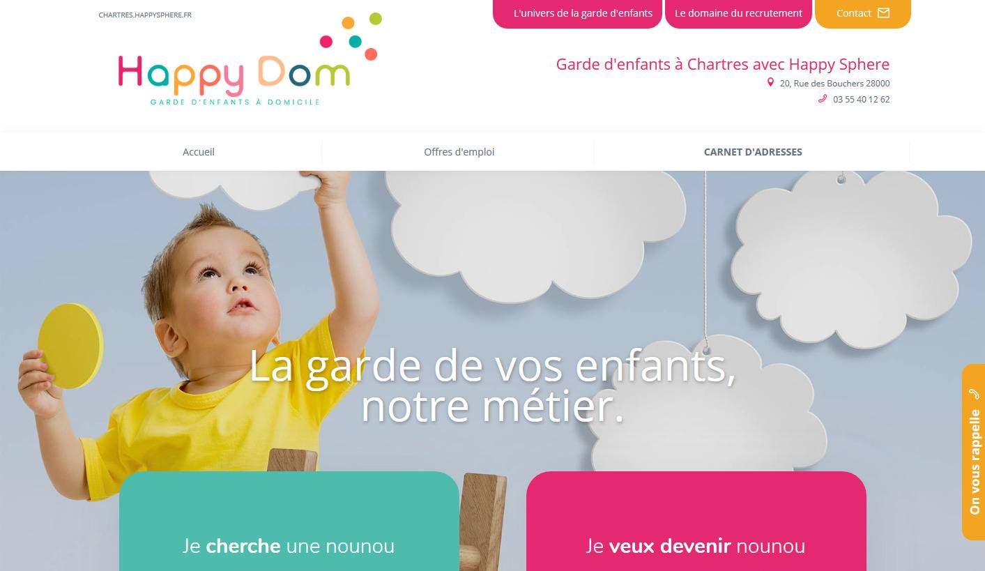 Faire garder ses enfants à domicile à Chartres grâce à Happy Sphere