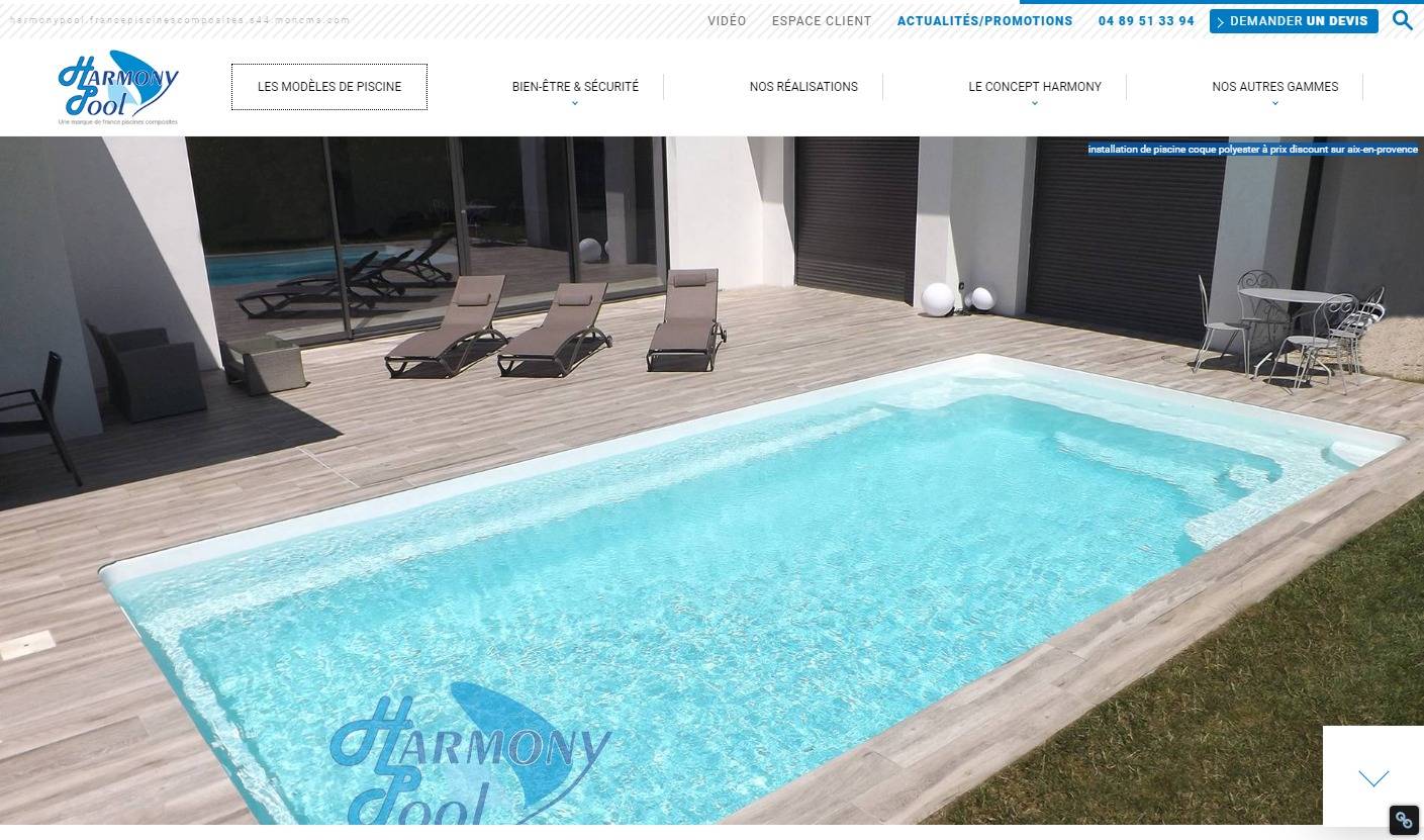 Vente de piscine coque polyester Istres