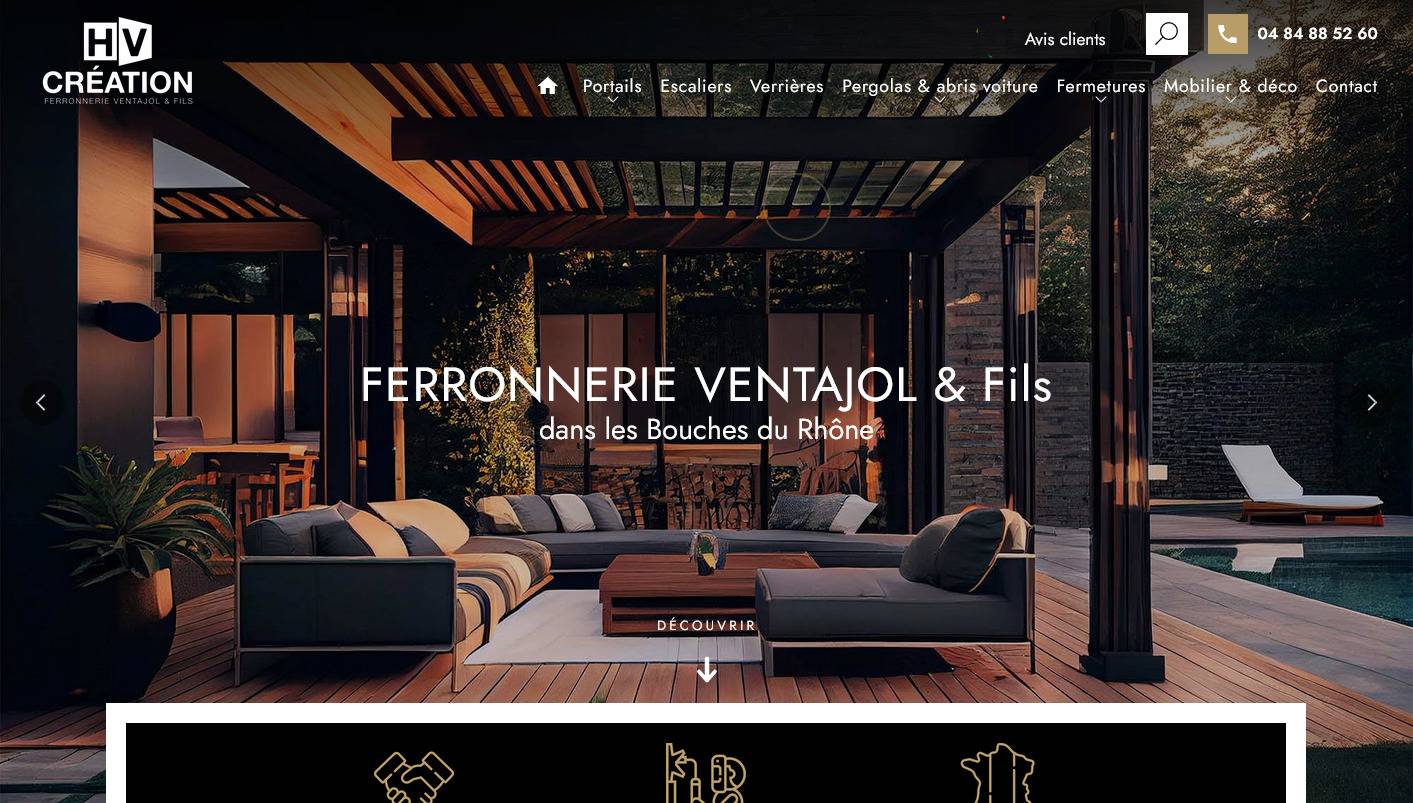 Artisan ferronnier spécialiste de l'installation de portail sur mesure à Aix-en-Provence - HV Création