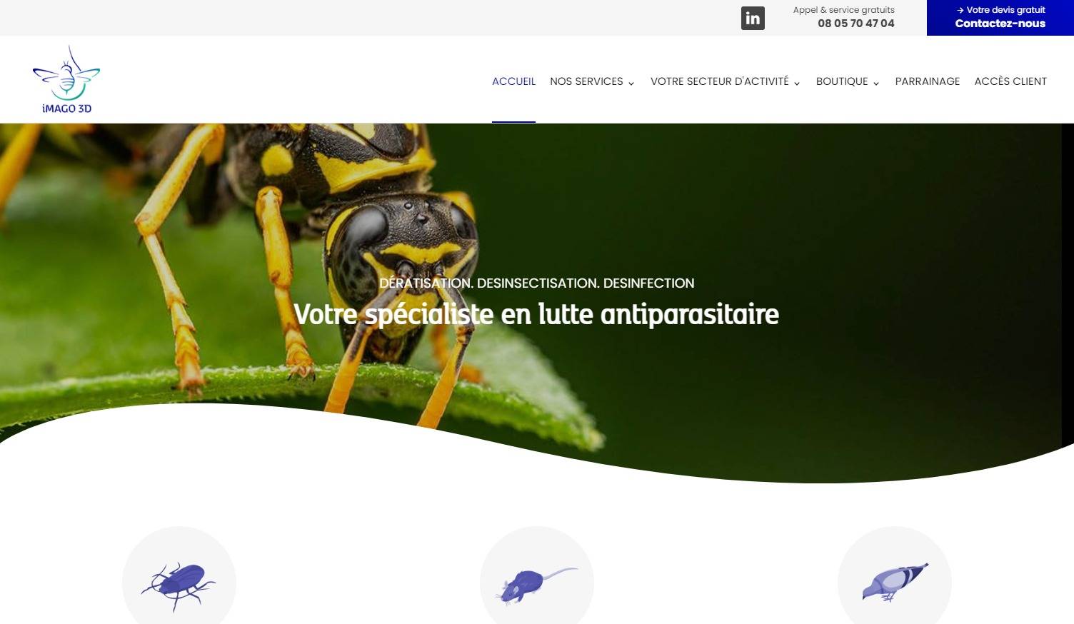 Spécialiste en lutte antiparasitaire Alpes-Maritimes - iMAGO 3D