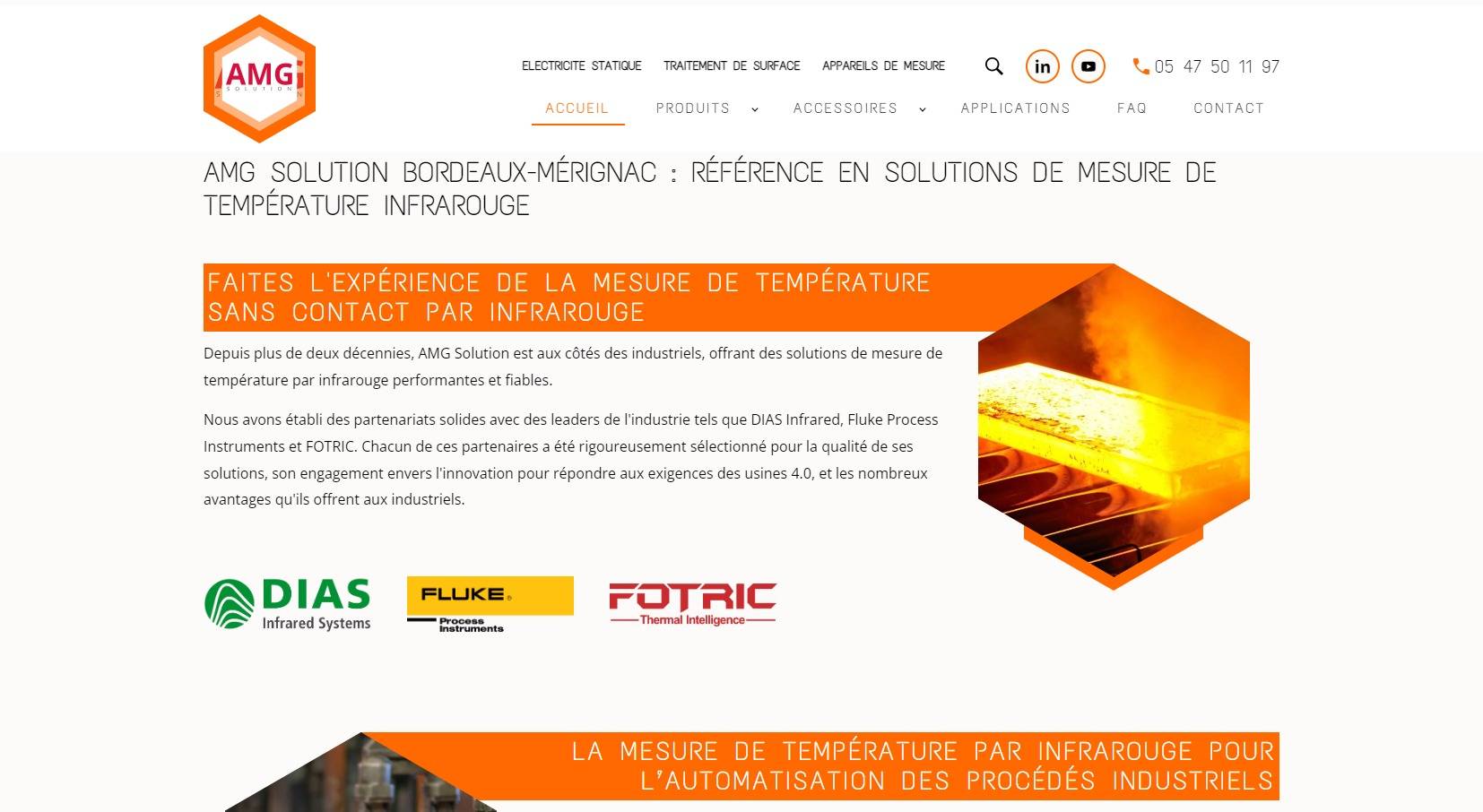 Fournisseur en solutions de mesure de température infrarouge basé à Mérignac - AMG solution