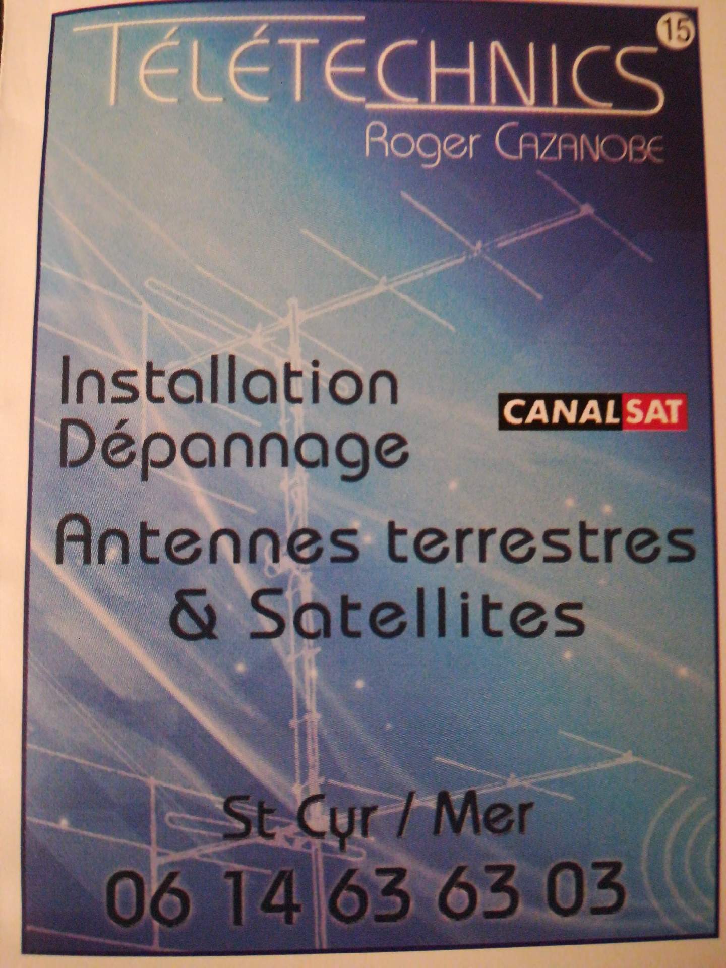 pose d'antenne terrestre et satellite Saint-Cyr-sur-Mer télé technique