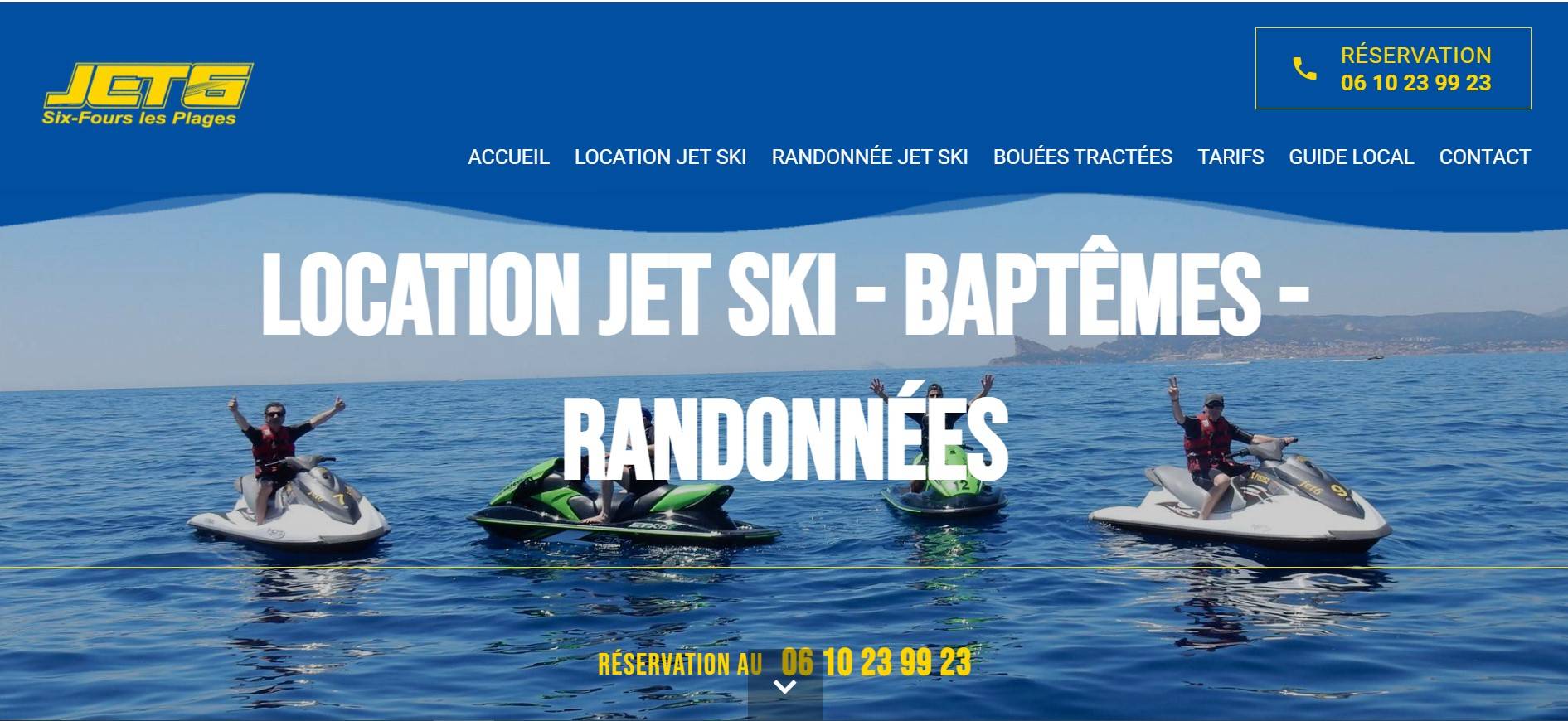 Tarif location jet ski avec ou sans permis pas cher à Toulon Var - Jet 6