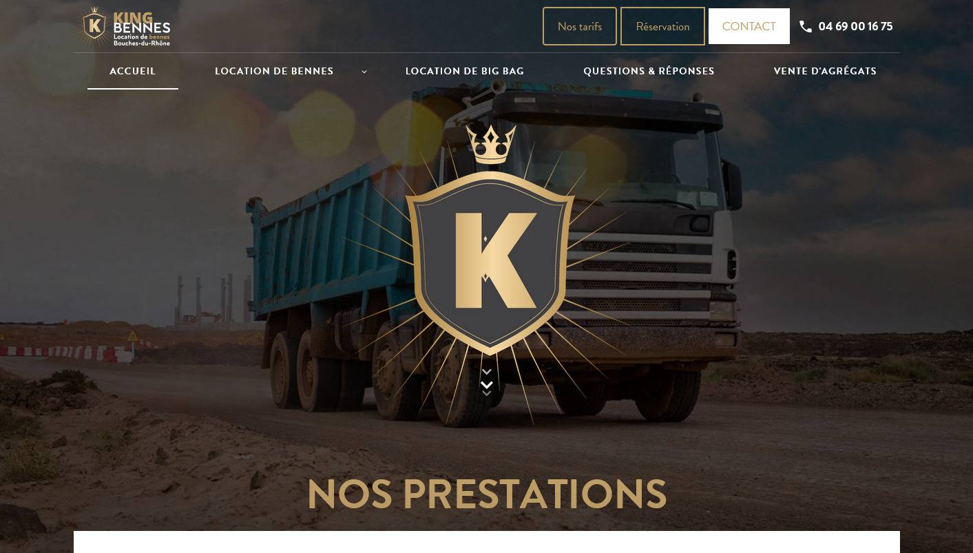 Louer une benne pour l'évacuation de gravats à Aix-en-Provence - King Bennes