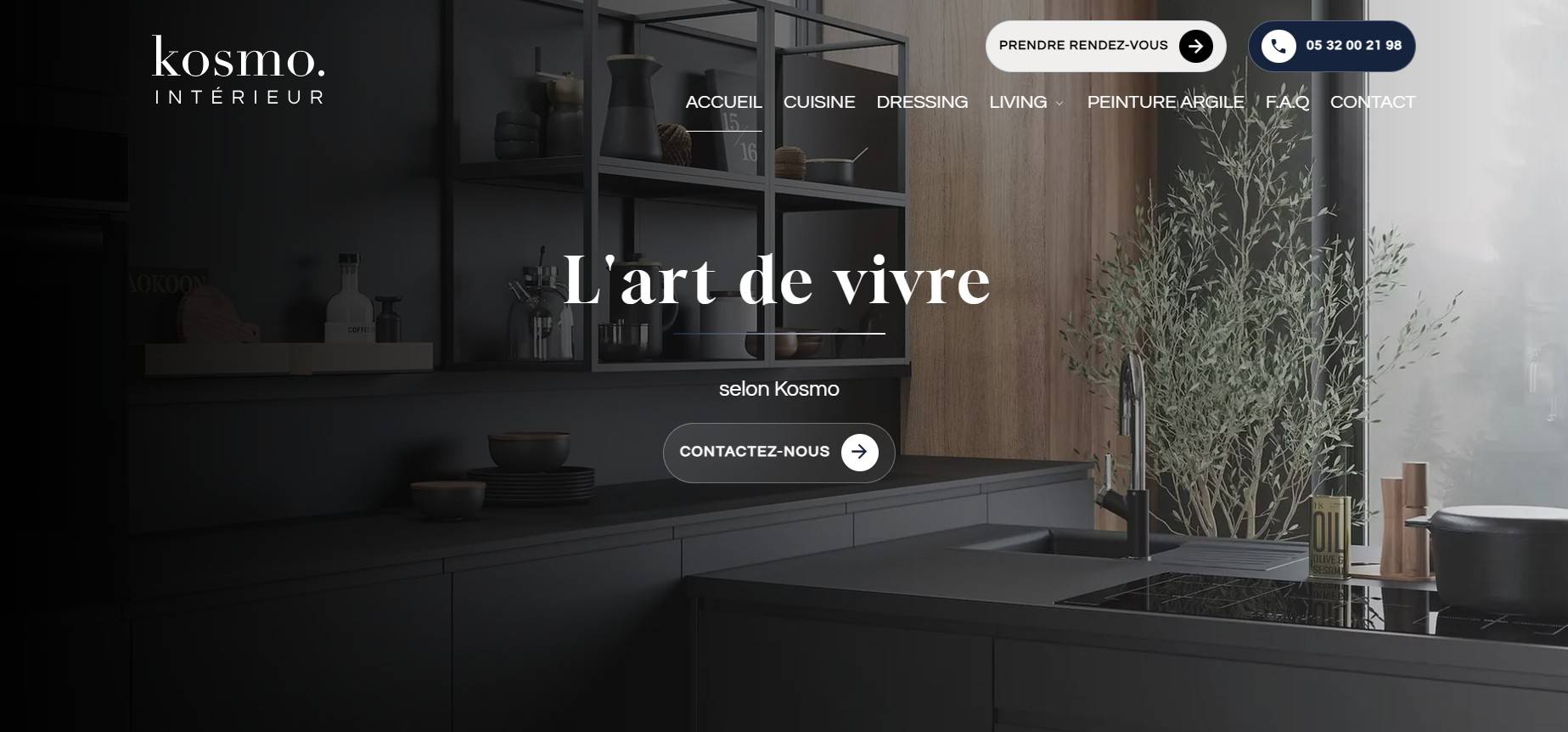  Cuisine haut de gamme sur mesure avec électroménager intégré, conception personnalisée et fabrication allemande ou italienne à Toulouse - Kosmo Interieur