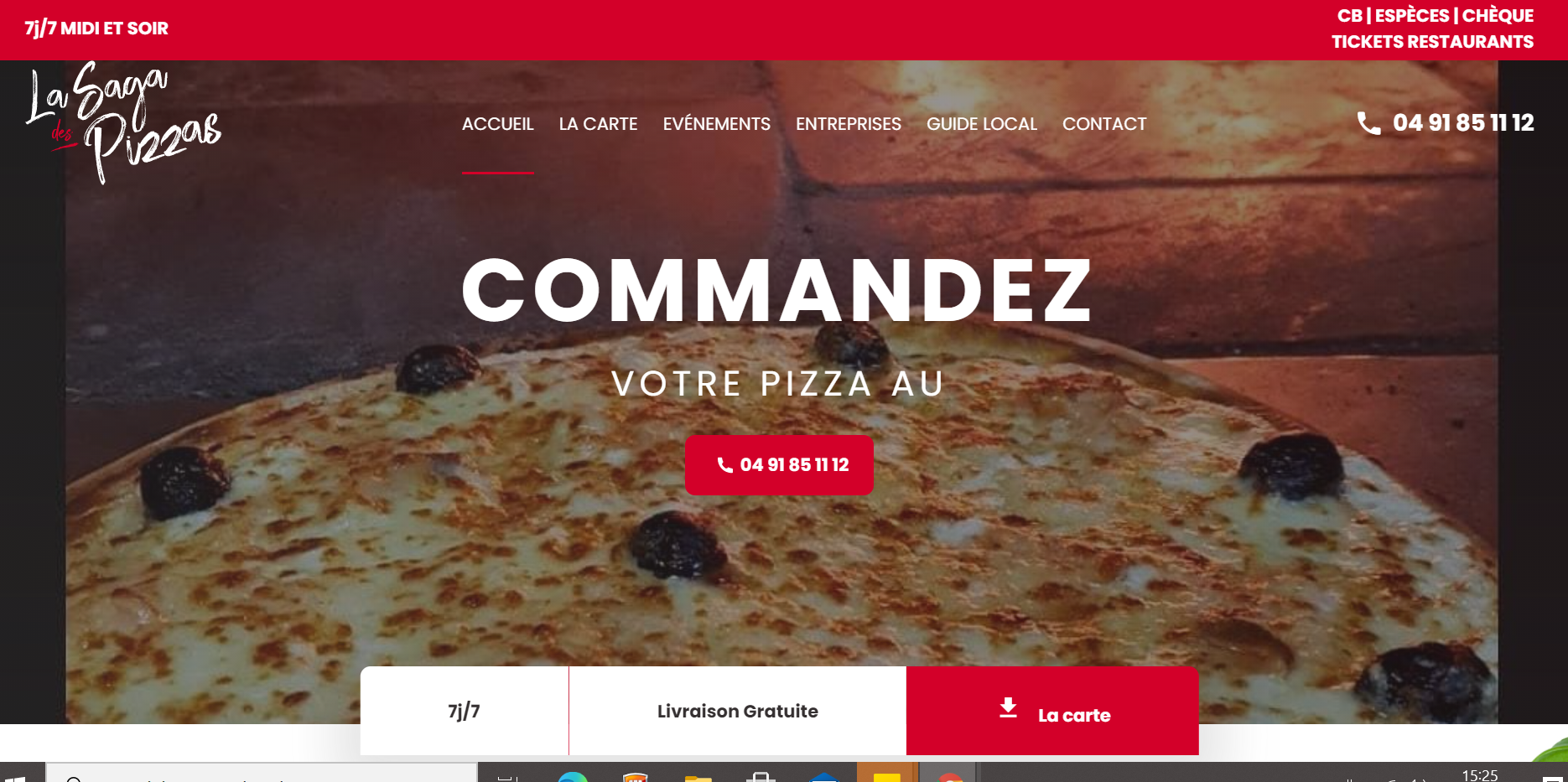 Livraison pizza feu de bois marseille