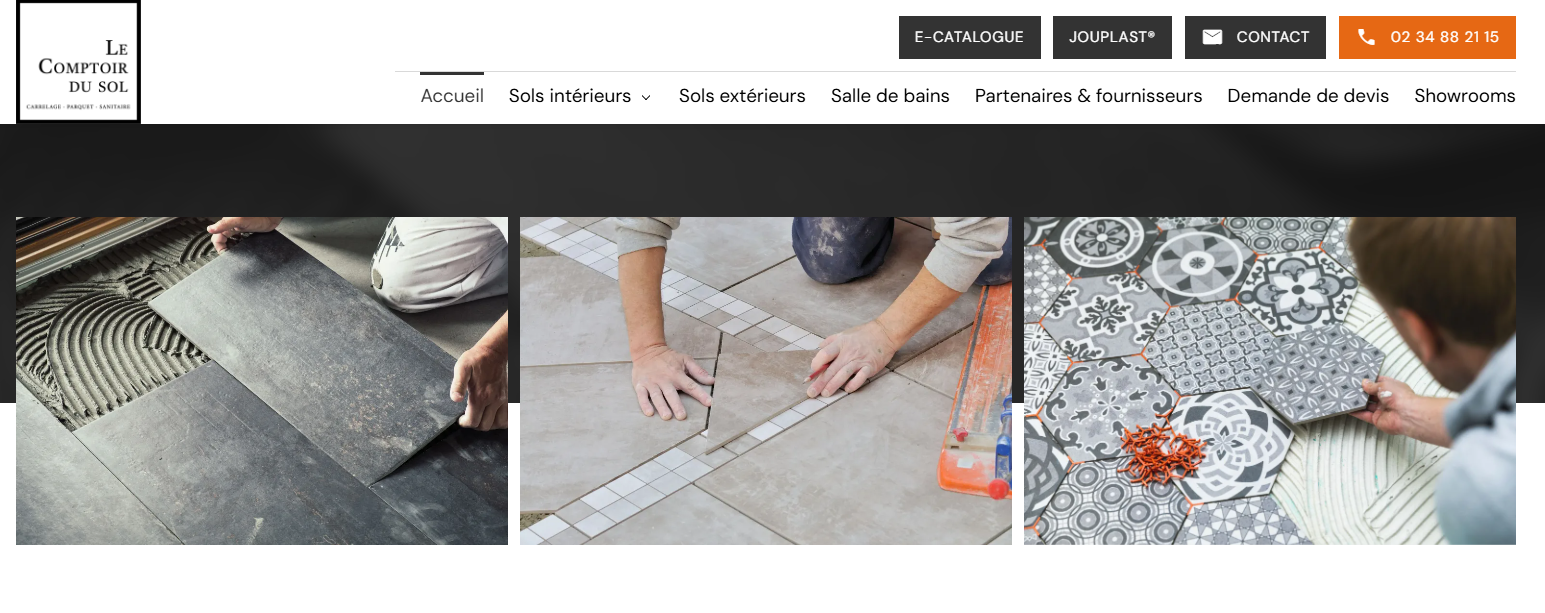 Magasin de carrelage spécialisé en carrelage céramique imitation marbre, grande dalle de sol et murale pour salle de bain et pièce de vie à Rouen 76000 en Normandie - Le Comptoir du Sol 
