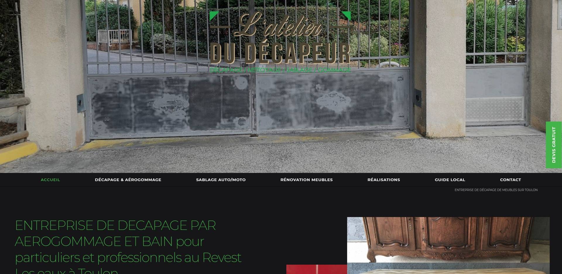 Atelier de décapage pour bois et métaux à Toulon - L'Atelier du Décapeur