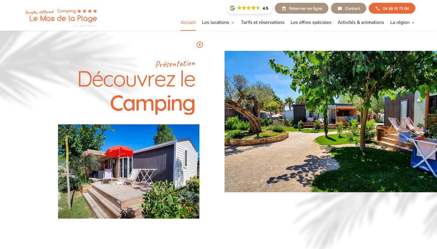 Camping 4 étoiles à Vias Plage - Le Mas de la Plage