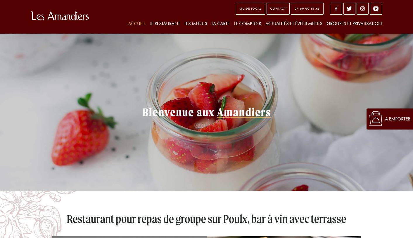 Dans quel restaurant organiser un repas de séminaire près de Nîmes ? - Restaurant Les Amandiers