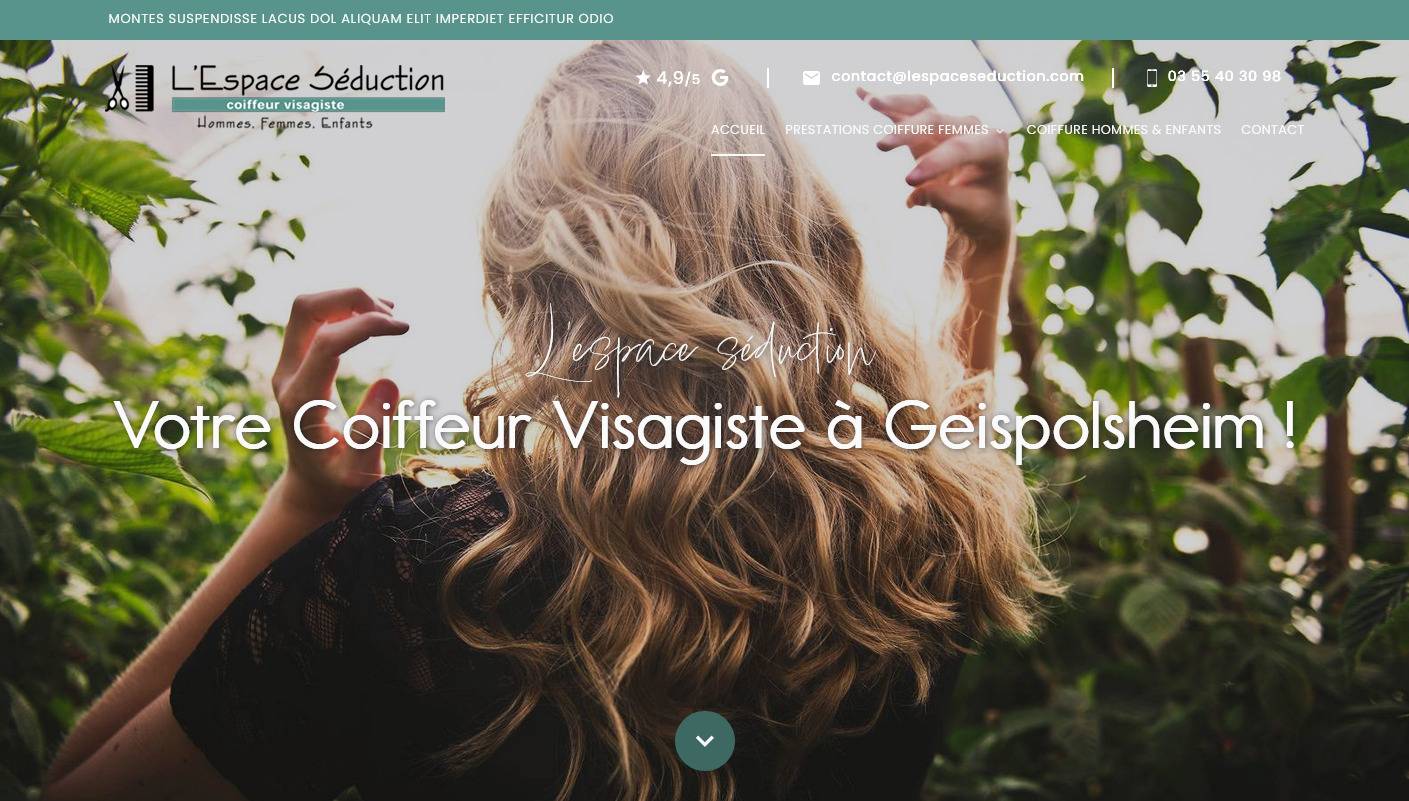 Salon de coiffure pour homme, femme et enfant à Geispolsheim - L'Espace Séduction