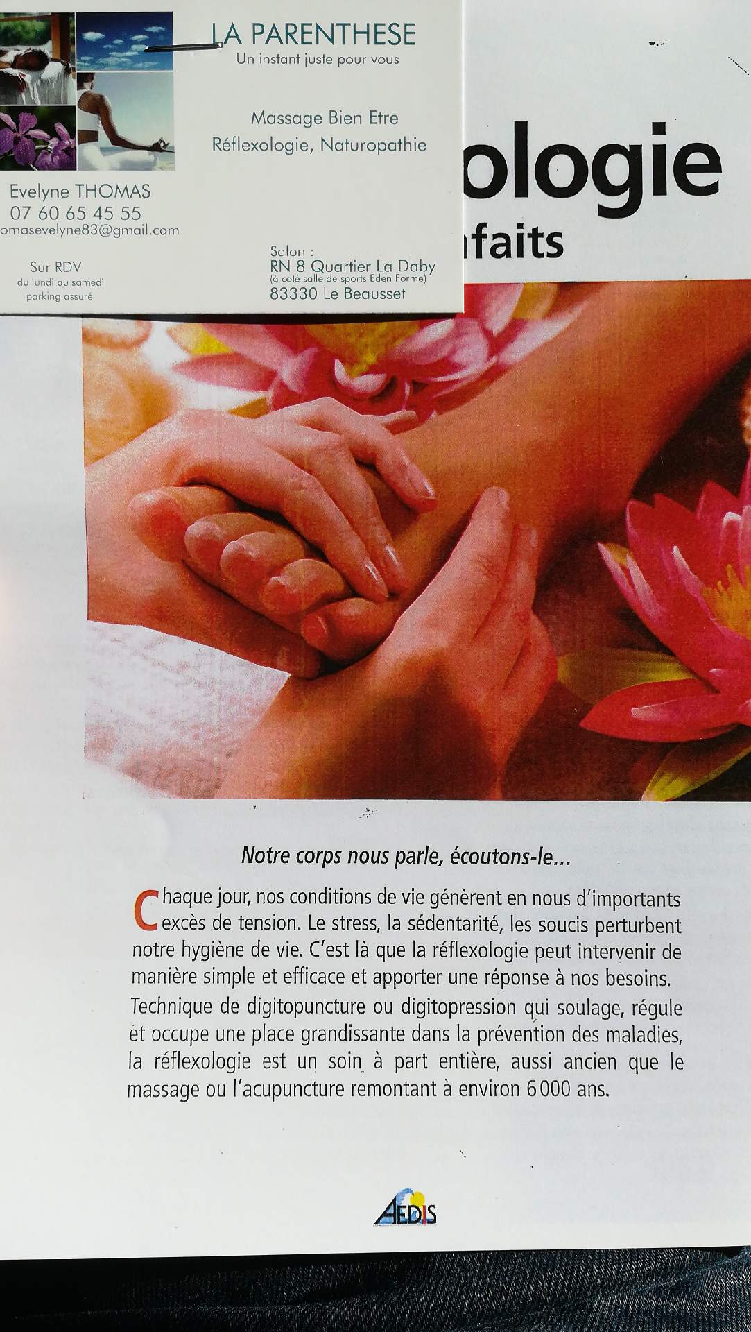 massage le Beausset la parenthèse
