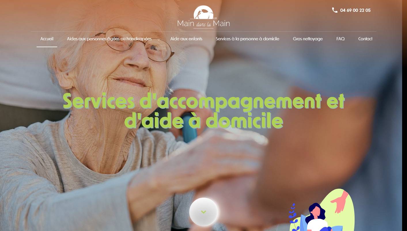 Services d'aide à domicile pour personnes agées ou handicapées à Marseille - Main dans la Main