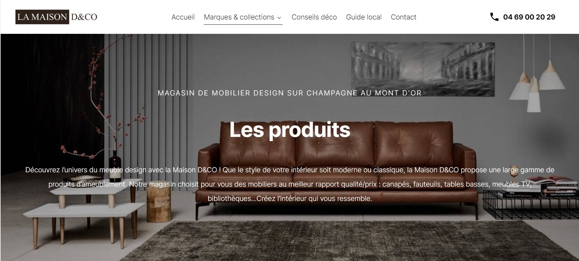 Magasin de meubles design avec décoration d'intérieur à Champagne-au-Mont-d'Or