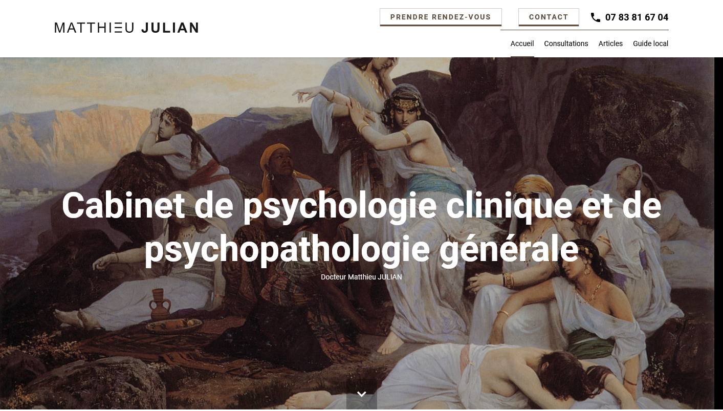 Prendre RDV pour une consultation de psychologie à Saint-Germain-en-Laye - Docteur Matthieu Julian