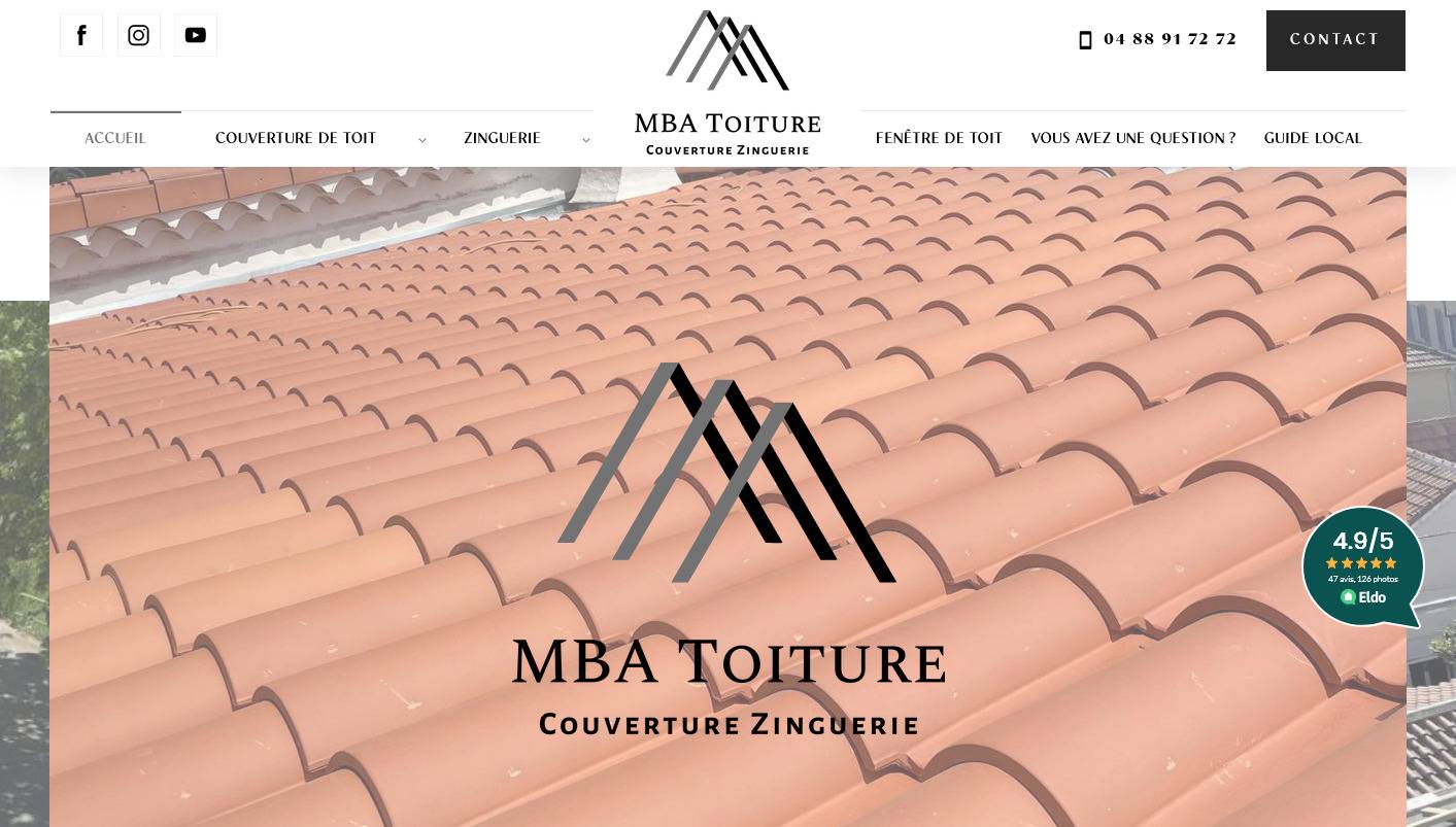Entreprise de couverture et de zinguerie pour rénovation de toiture à Toulon - MBA Toiture
