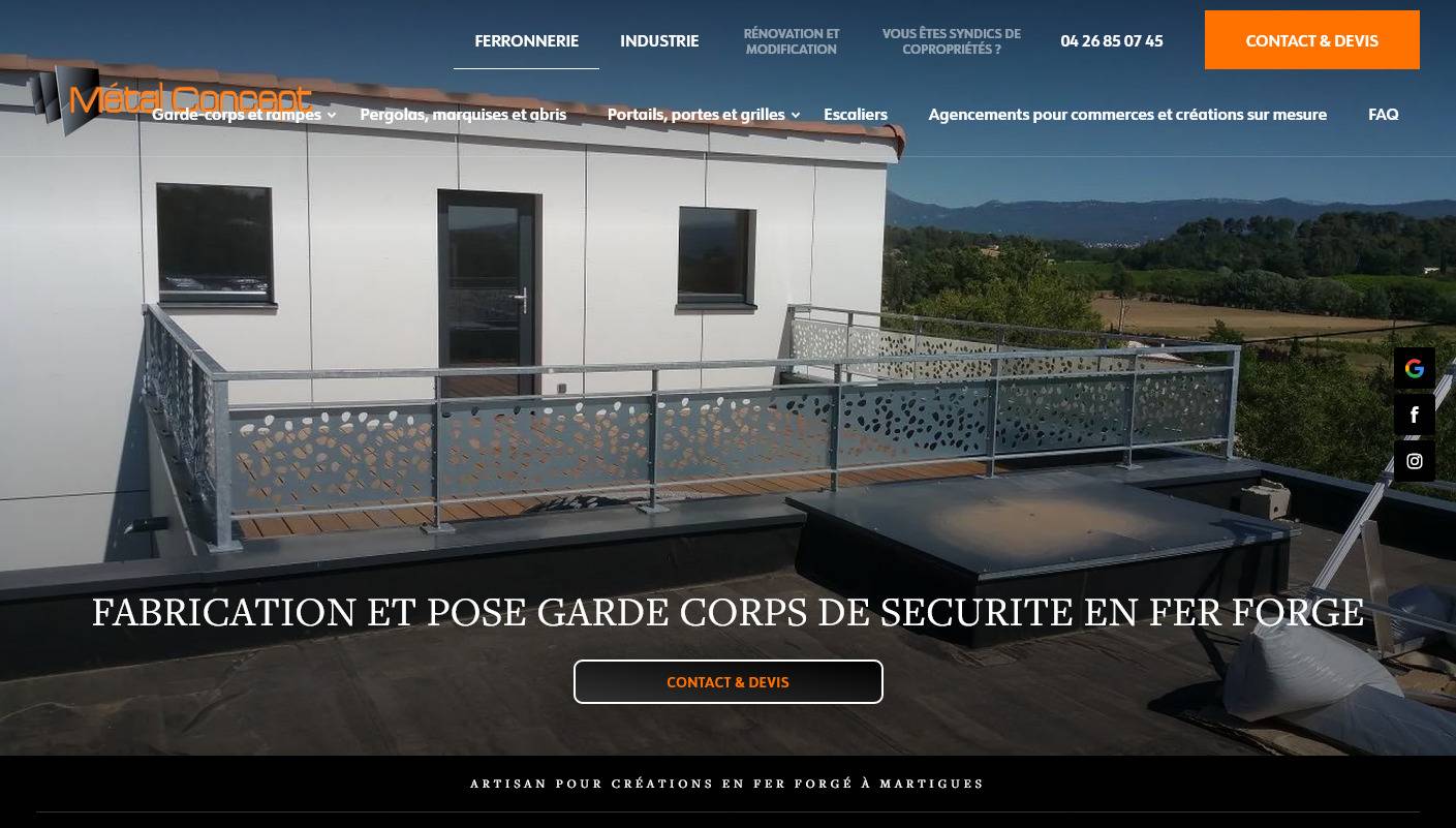 Quel ferronnier pour un portail en fer forgé sur Martigues ? - Métal Concept