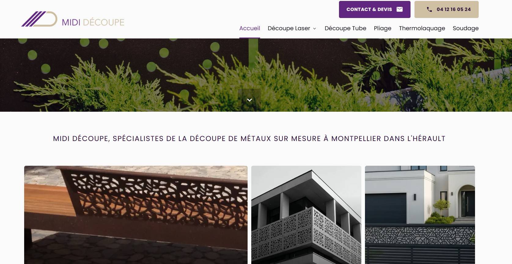 Soudage structure métallique, portail et parement façade sur mesure à Montpellier - Midi Découpe