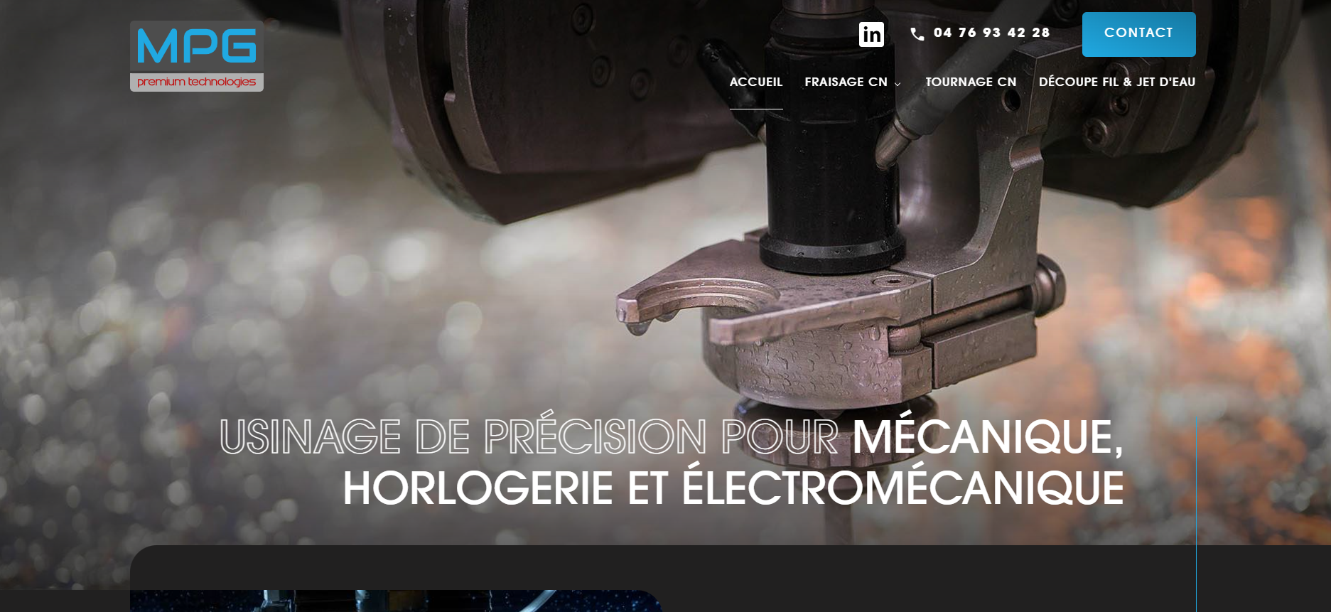 Usinage de précision avec fraisage 5 axes pour pièces de machines sur mesure pour l'aéronautique à Lyon dans le Rhône 69 - MPG France 