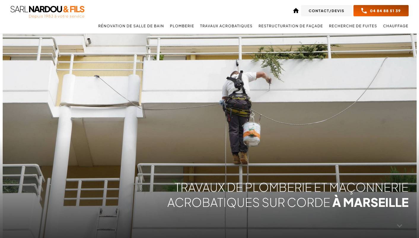 Quelle entreprise pour des travaux en hauteur sur corde à Marseille ? - NARDOU & Fils