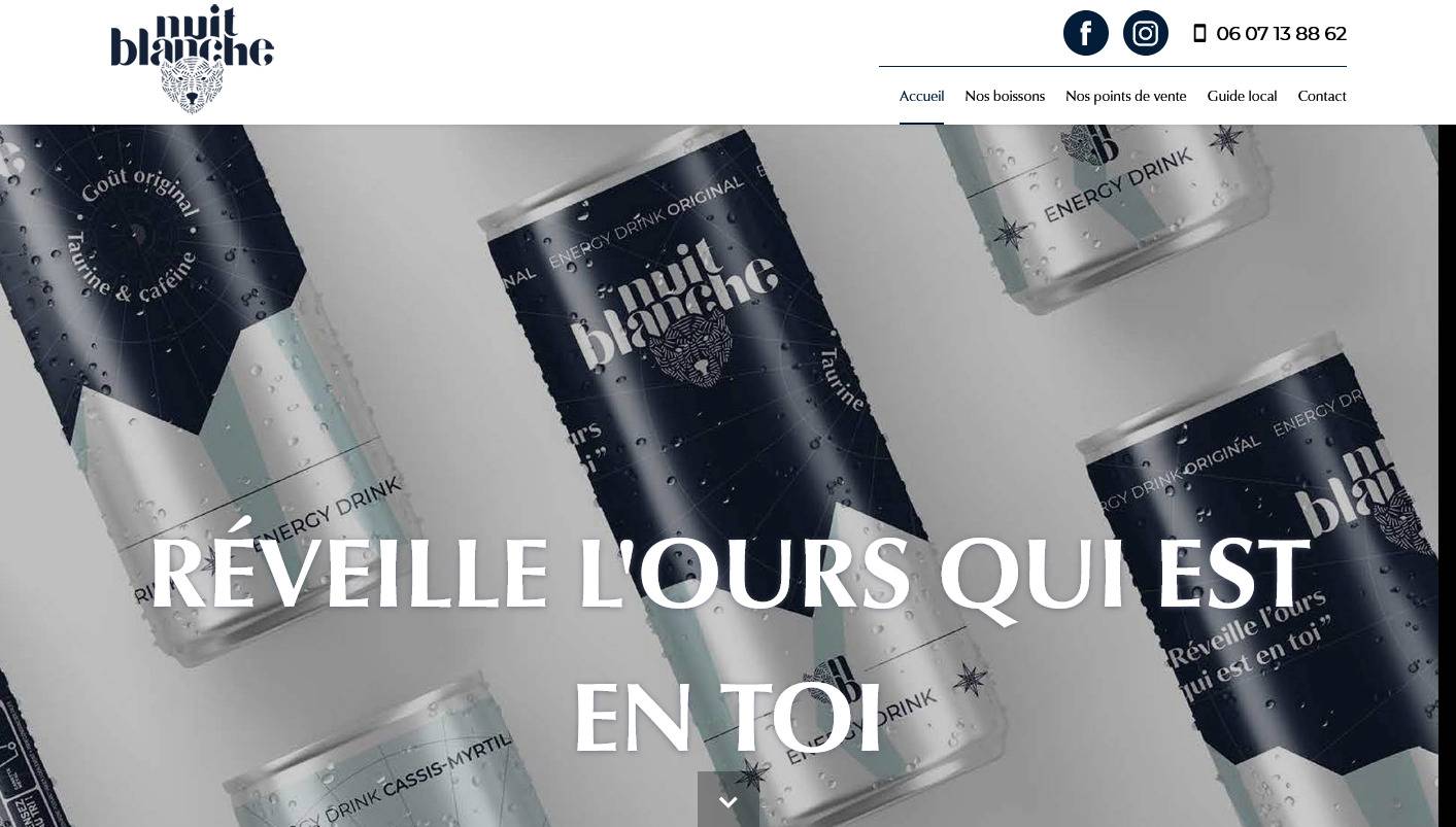 Boissons énergisantes made in France - Nuit Blanche Energy Drink