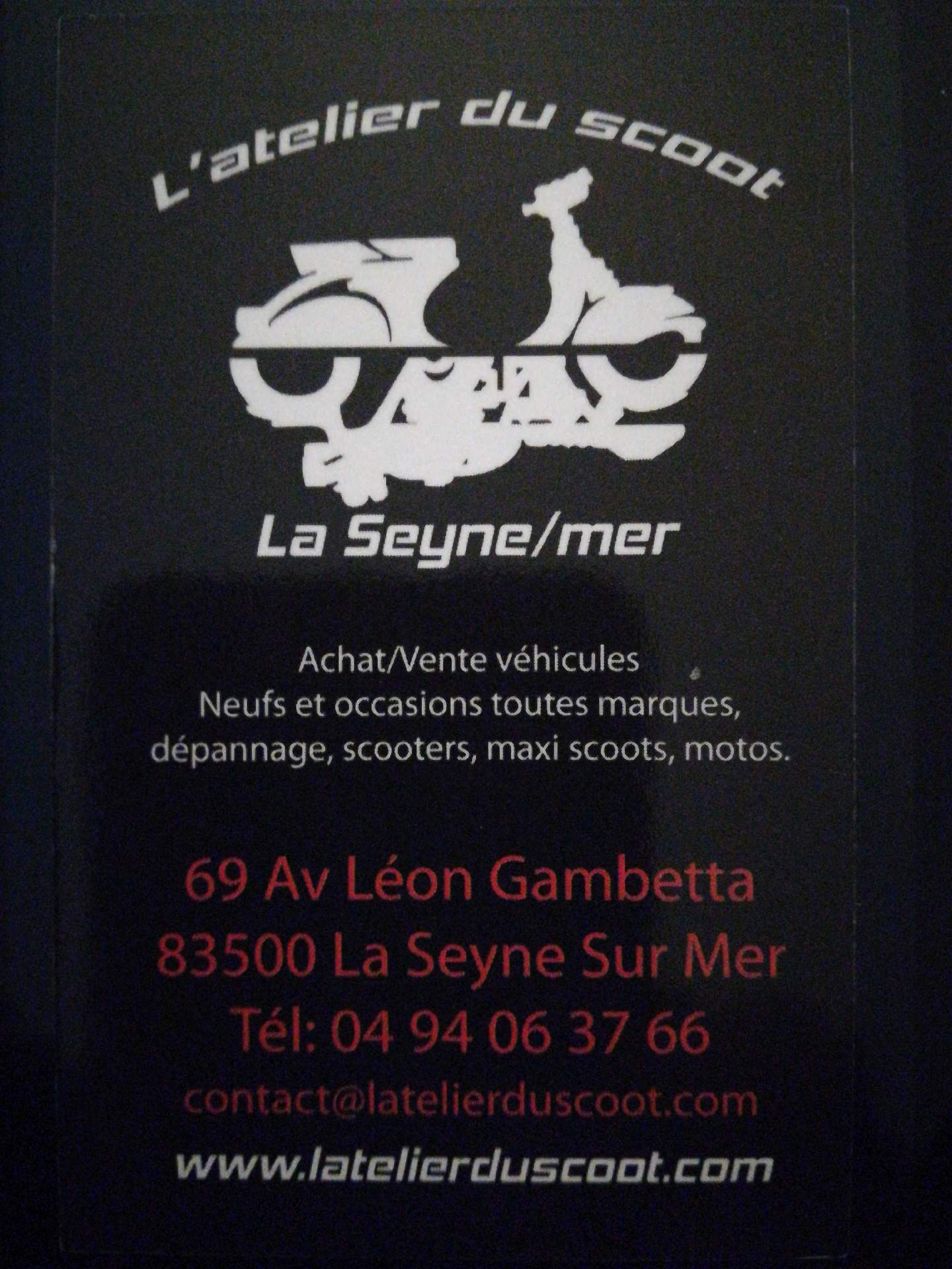 Garage la Seyne sur mer L'atelier du scoot